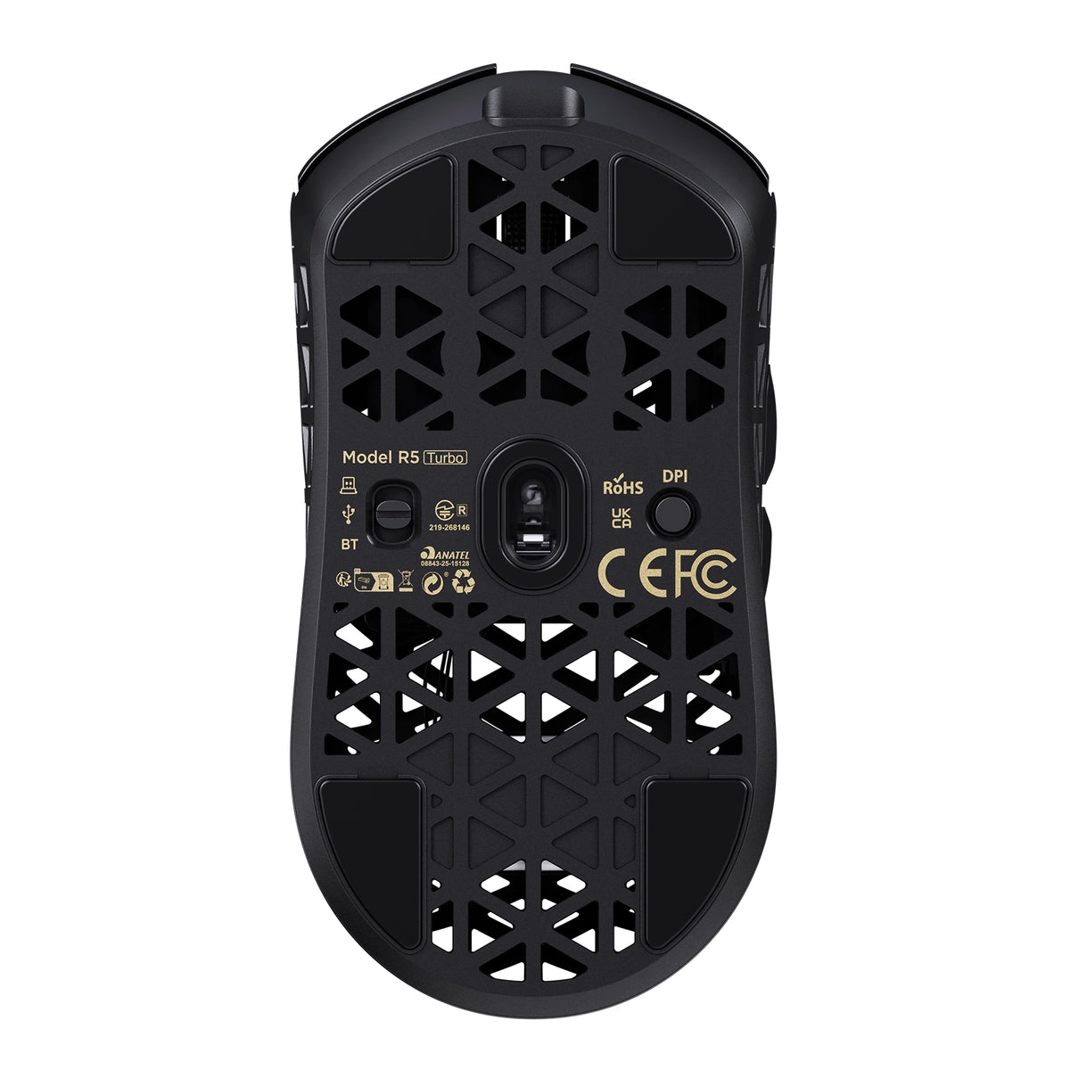 Mouse inalámbrico para gaming ATTACK SHARK R5 TURBO de fibra de carbono con 8K