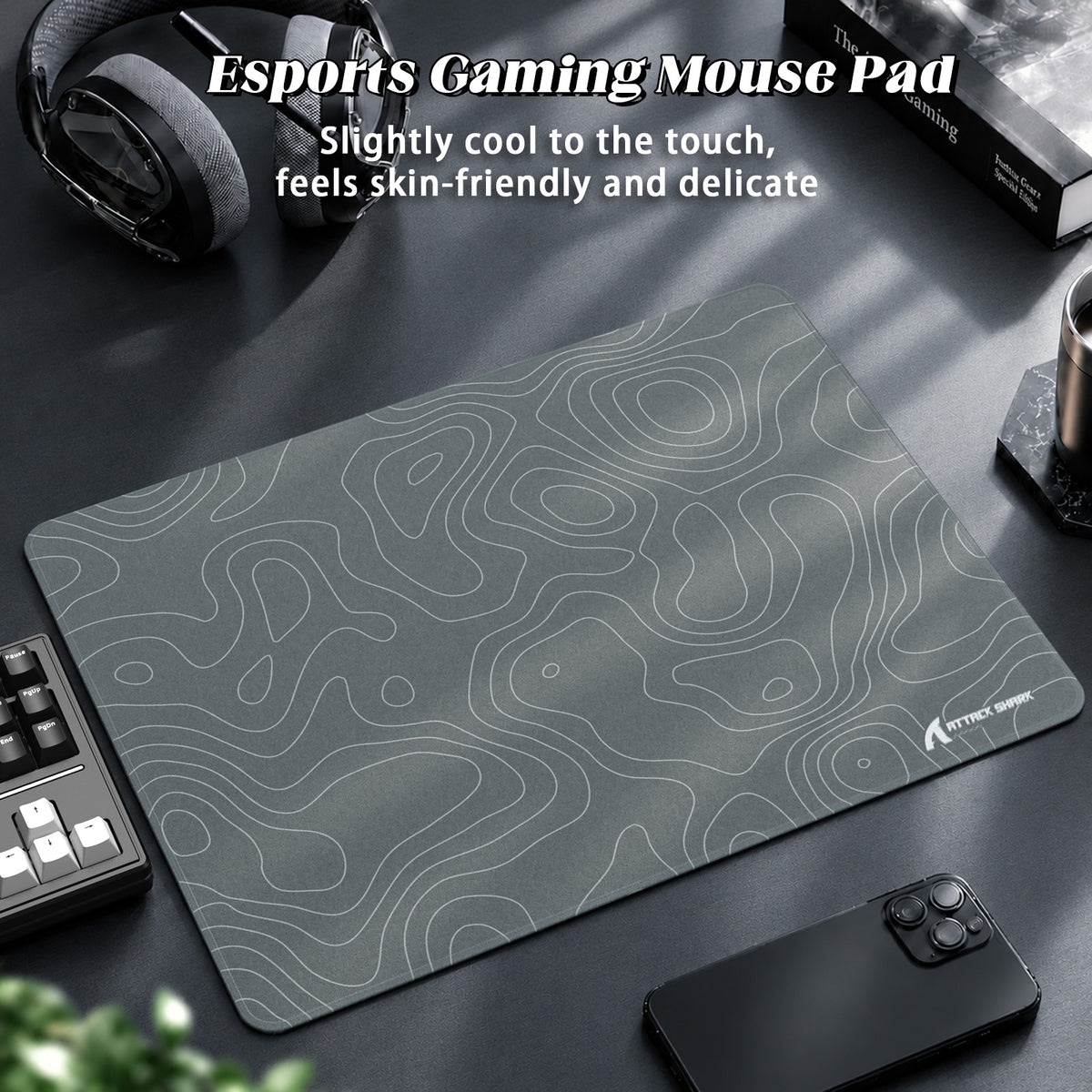 Alfombrilla de gaming eSport ATTACK SHARK CM02SE (405x305x4 MM)