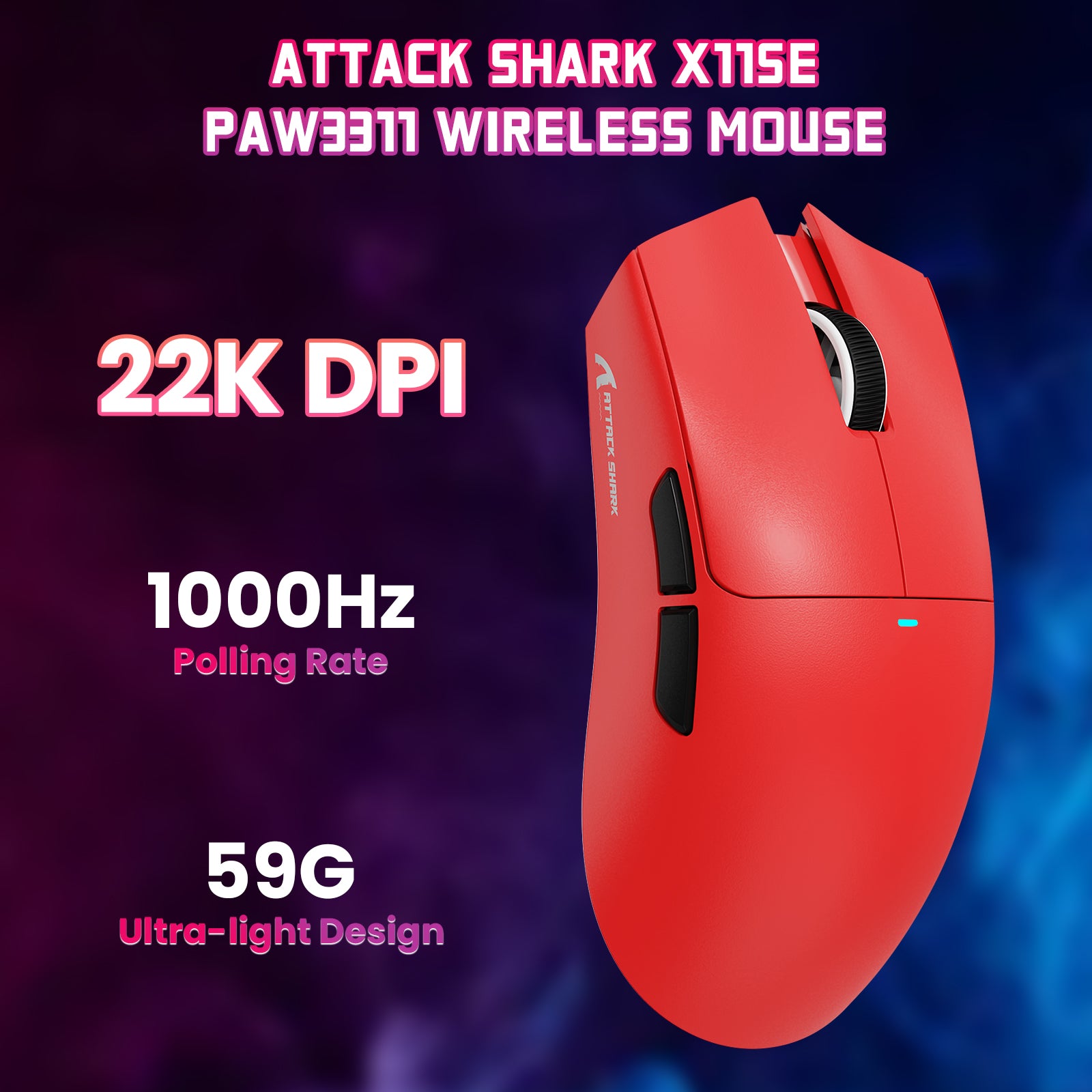 Ratón para juegos inalámbrico ATTACK SHARK X11SE