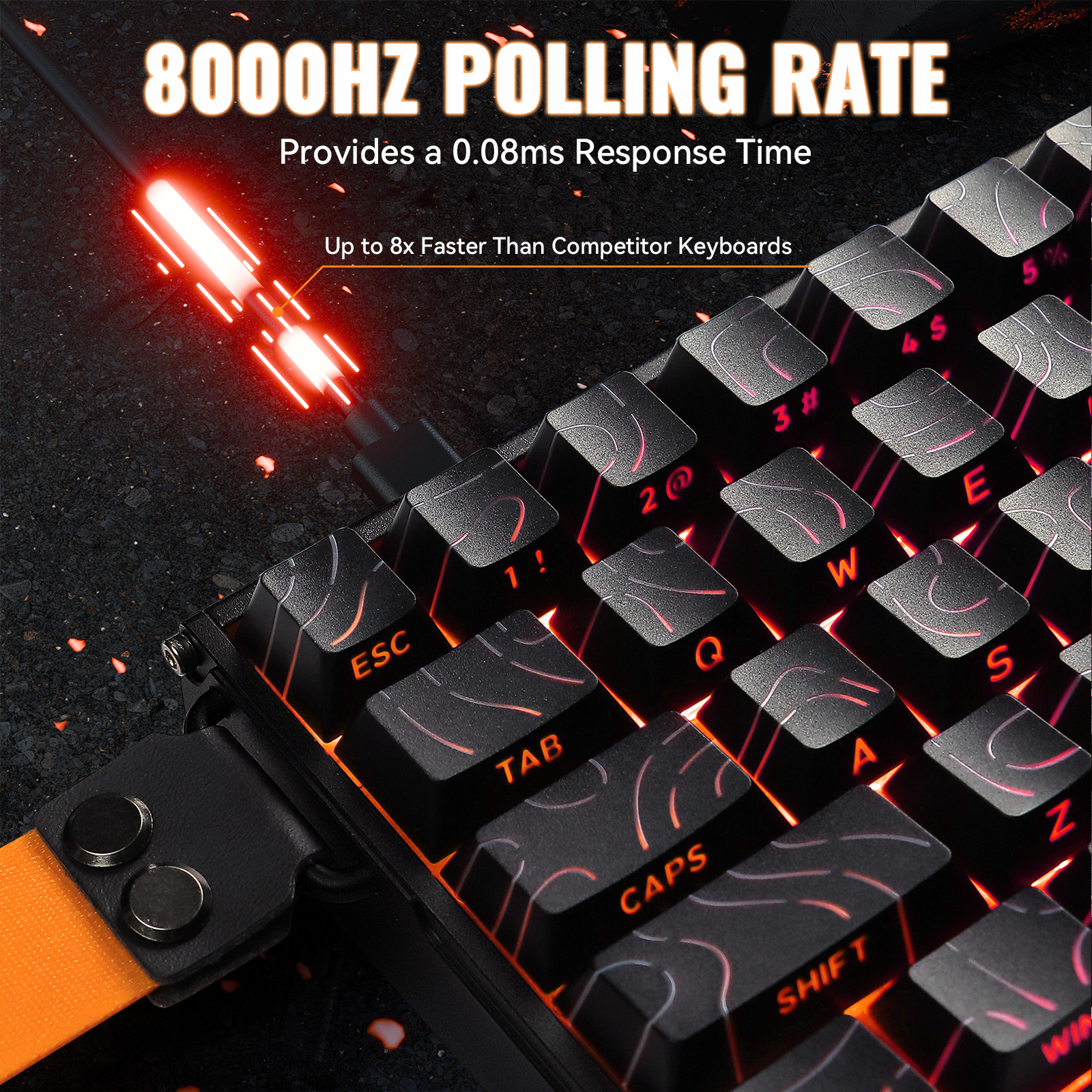 Teclado de aluminio ATTACK SHARK X68MAX HE Rapid Trigger con interruptor magnético