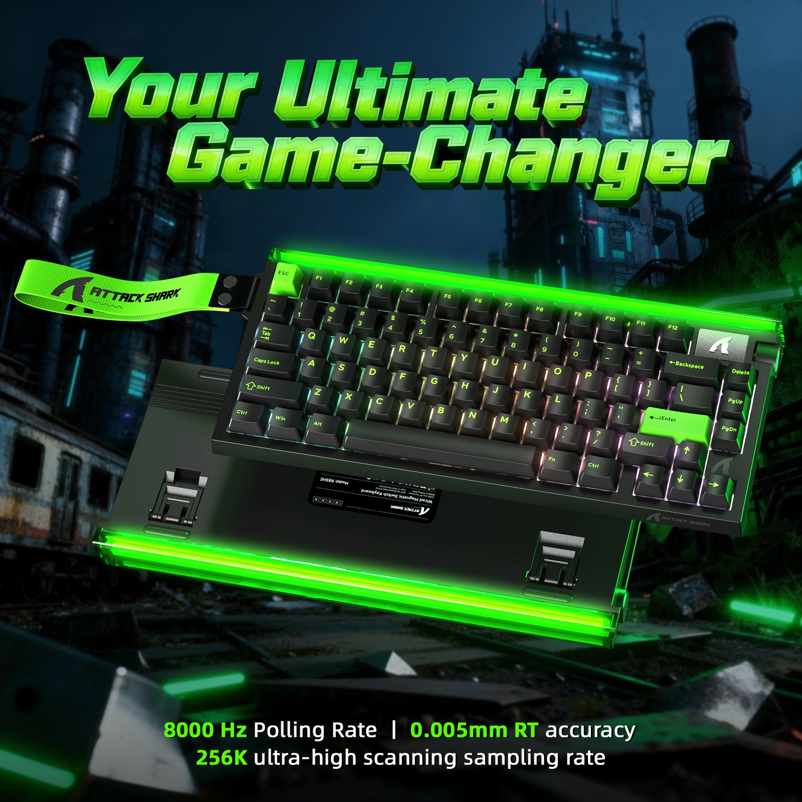 Teclado ATTACK SHARK R85 HE Rapid Trigger con cable LED C01ULTRA