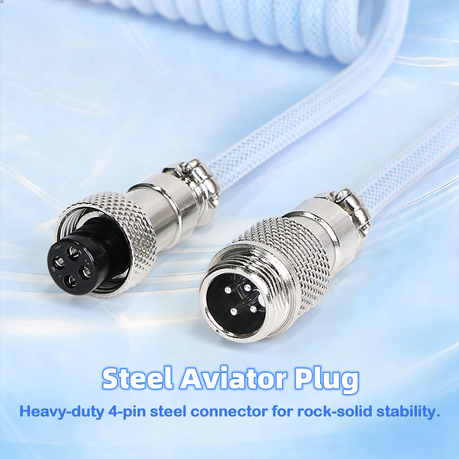 Cable en espiral ATTACK SHARK C01ULTIMATE para teclado magnético 8KHz