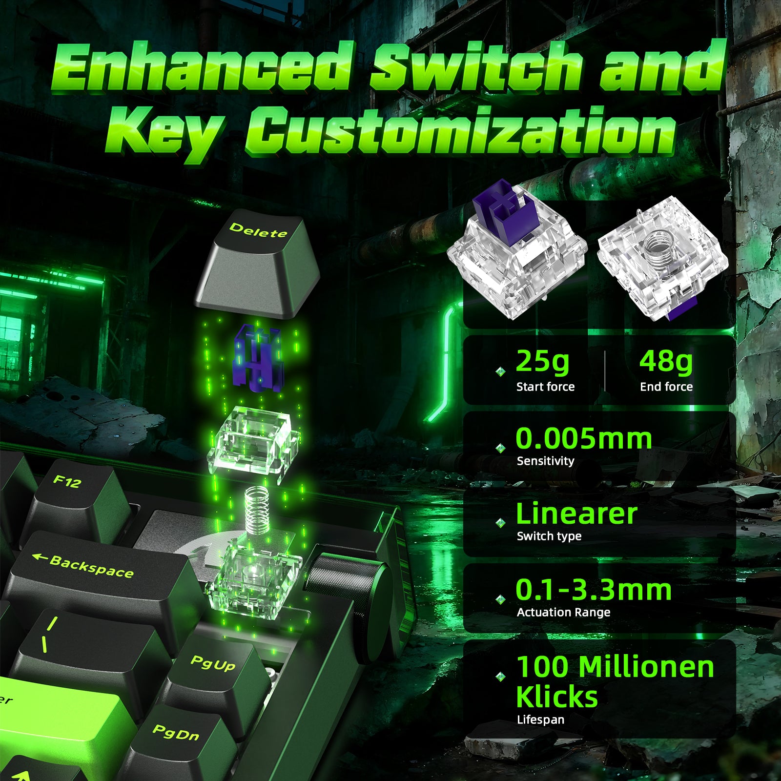 Teclado ATTACK SHARK R85 HE Rapid Trigger con cable LED C01ULTRA