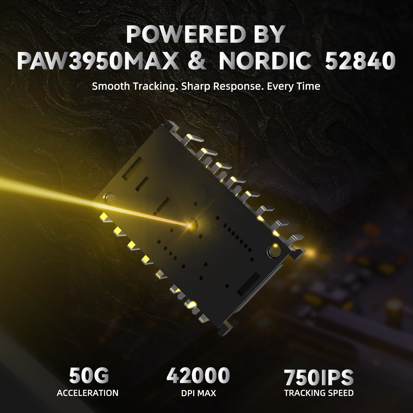 Ratón gaming inalámbrico ATTACK SHARK R11 ULTRA 8K de fibra de carbono PAW3950MAX