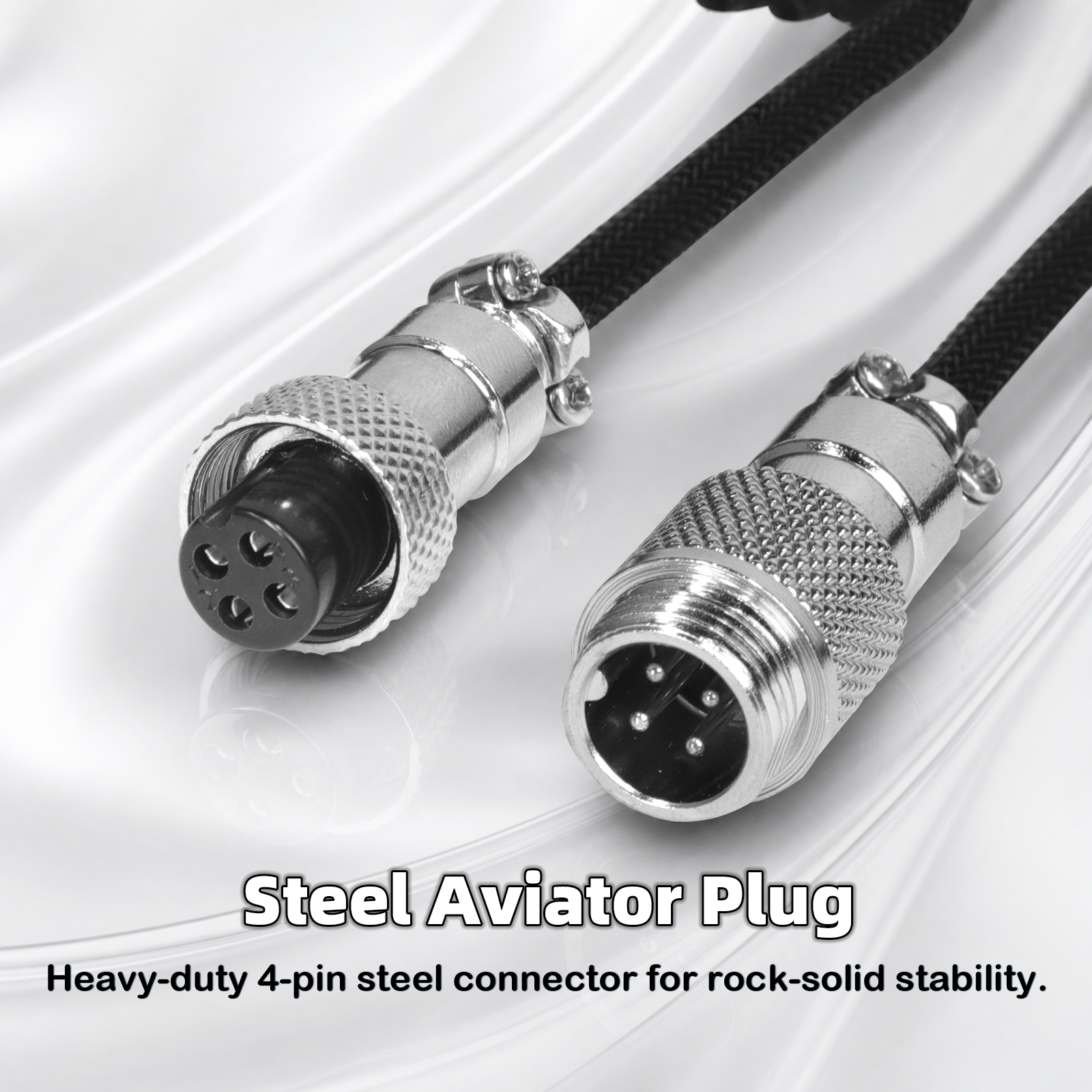 Cable en espiral ATTACK SHARK C01ULTIMATE para teclado magnético 8KHz