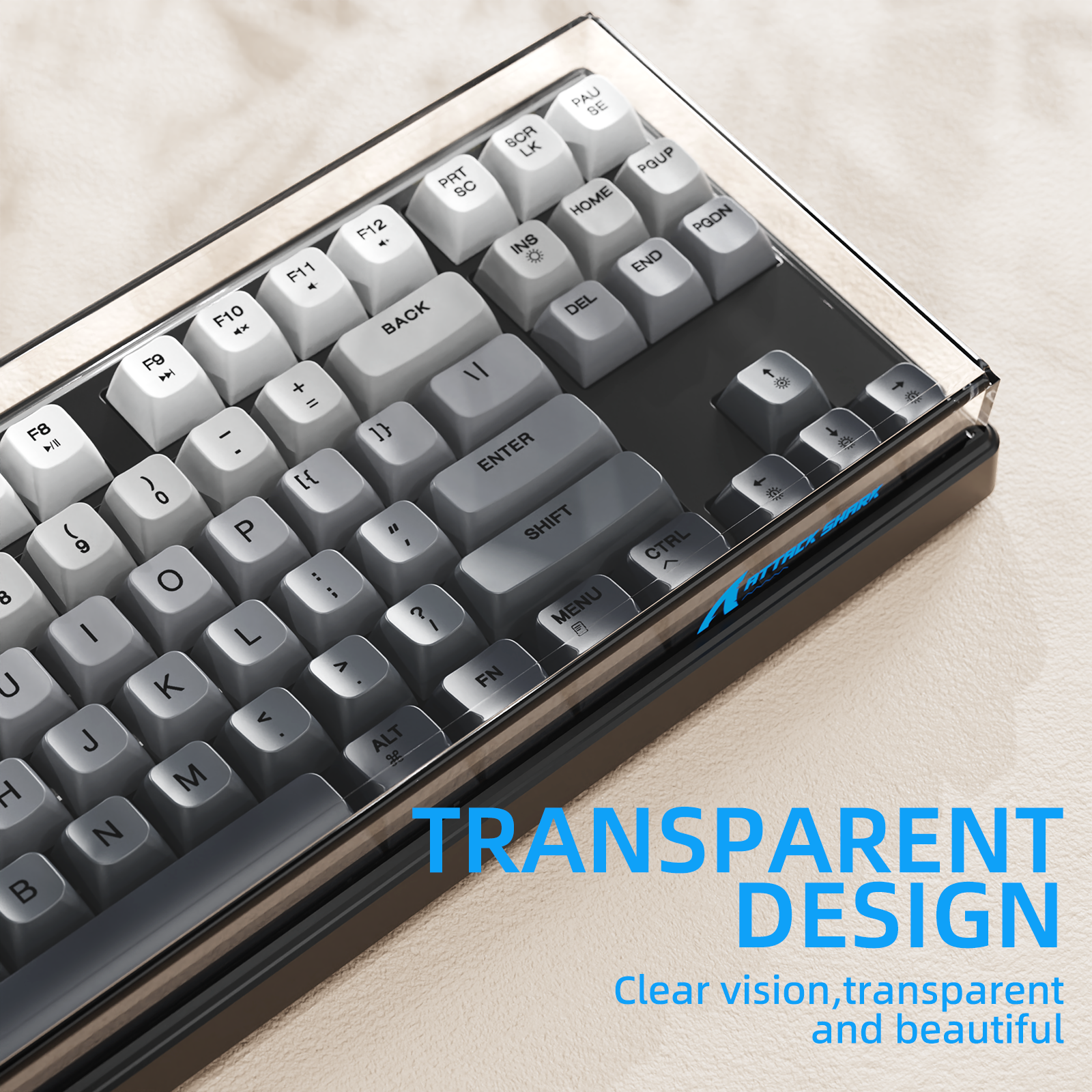 Cubierta antipolvo para teclado ATTACK SHARK de 87 teclas