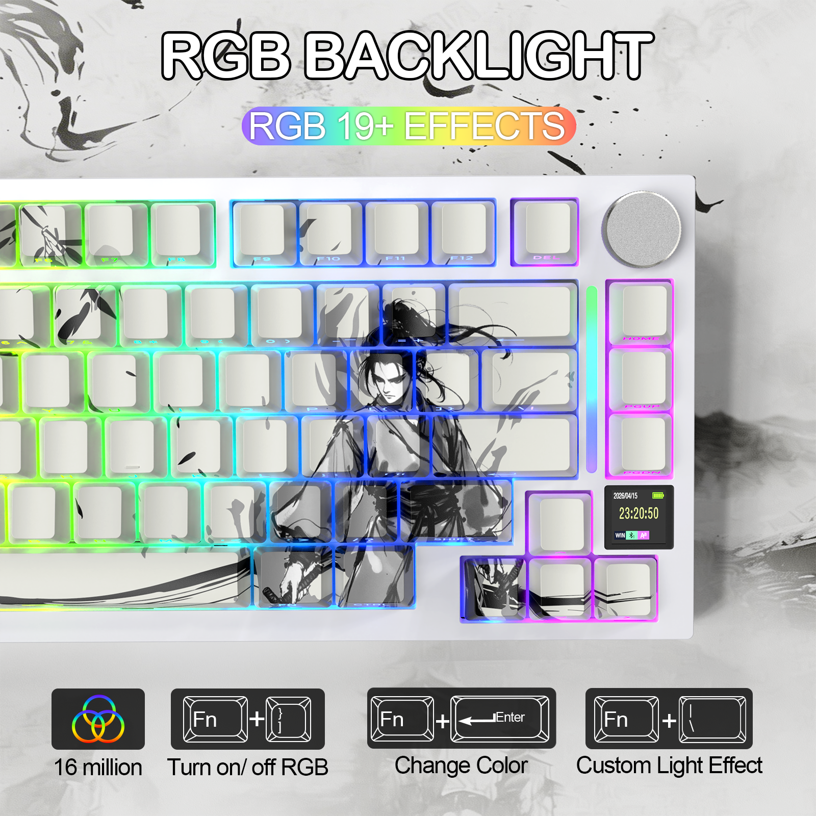 Teclado mecánico tri-modo ATTACK SHARK X820Ultra con junta