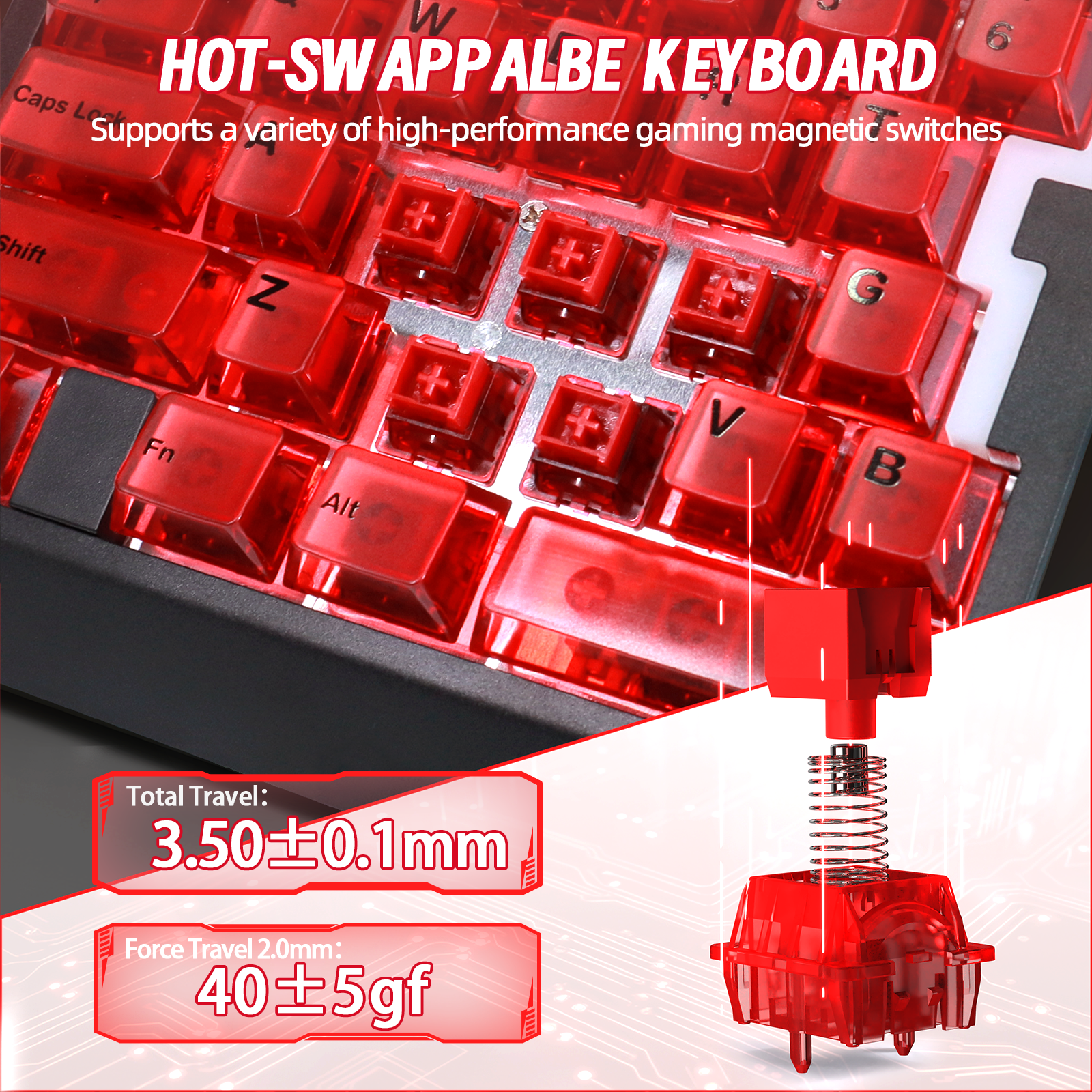 Teclado gaming con cable para una mano ATTACK SHARK X AJAZZ AK029