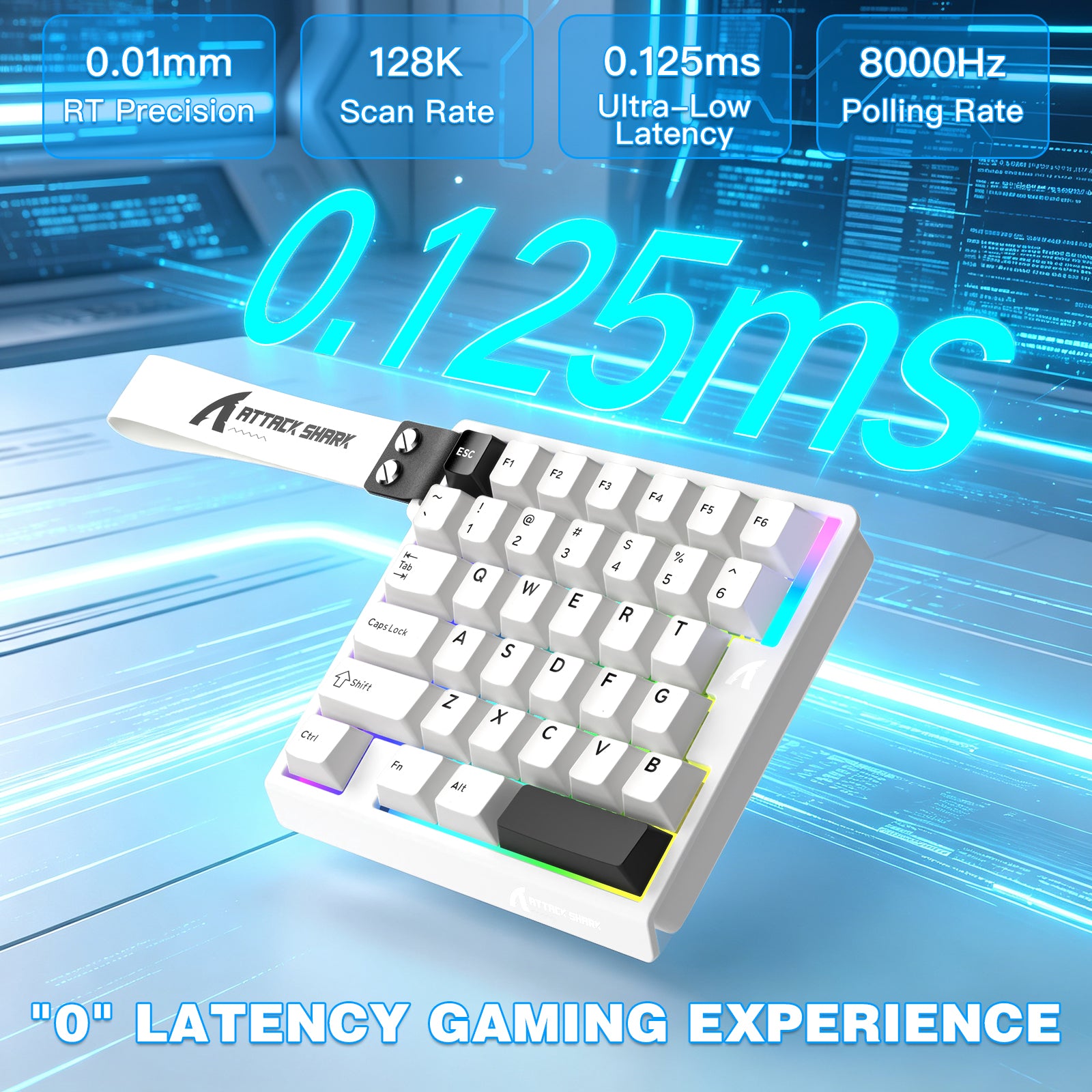 Teclado con interruptor magnético de una mano ATTACK SHARK M36 HE