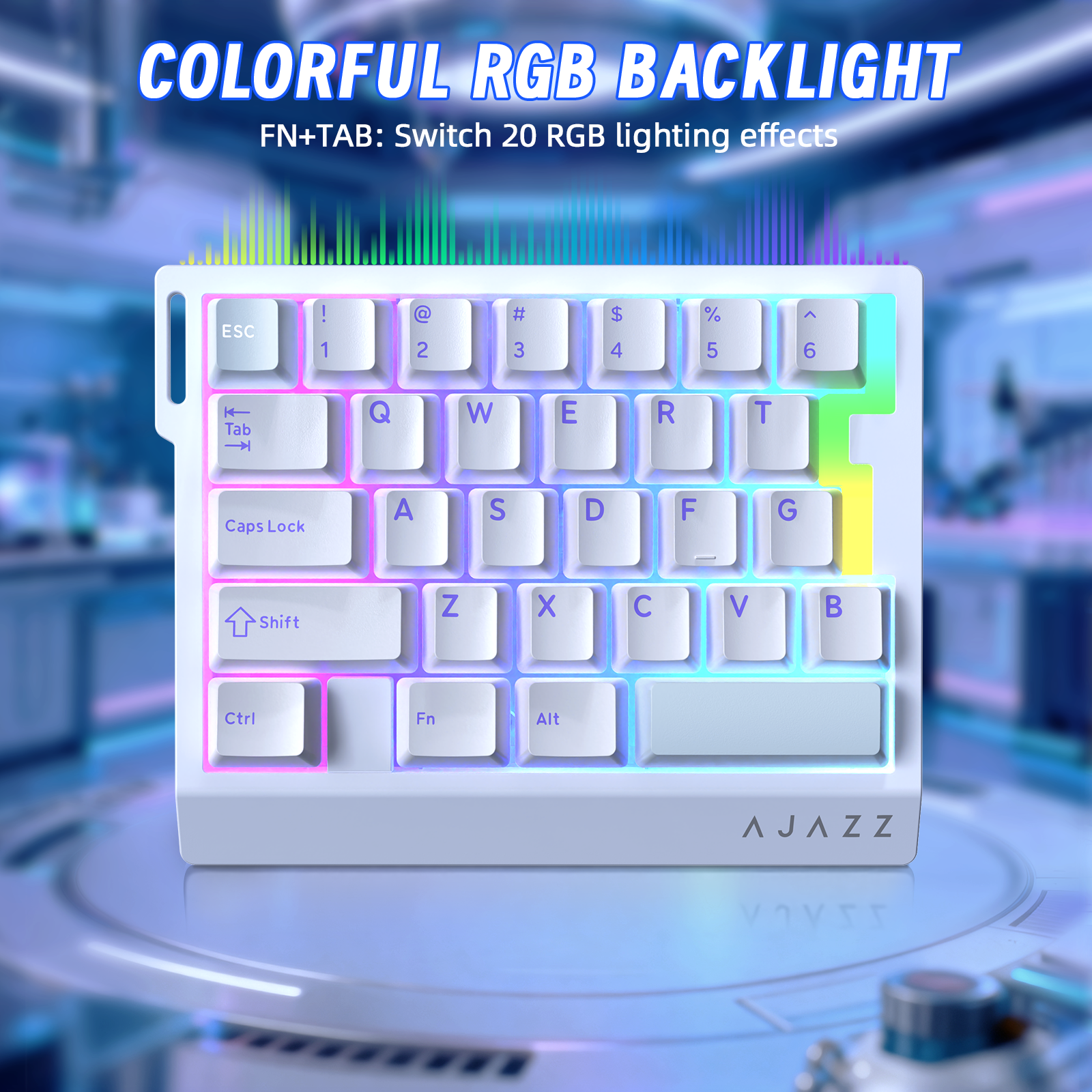 Teclado gaming con cable para una mano ATTACK SHARK X AJAZZ AK029