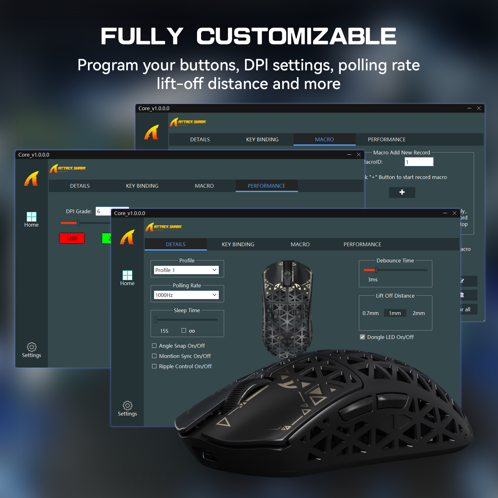 Ratón para juegos inalámbrico ATTACK SHARK R5 ULTRA de fibra de carbono 8K PAW3950MAX