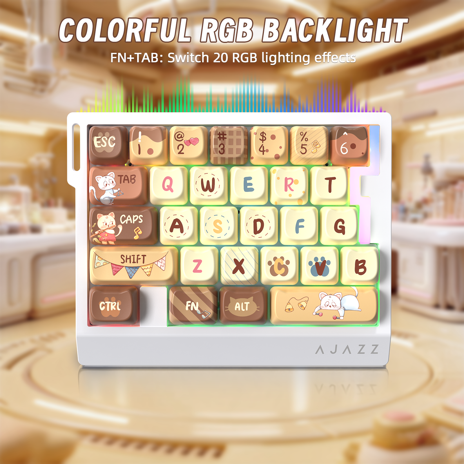 Teclado gaming con cable para una mano ATTACK SHARK X AJAZZ AK029