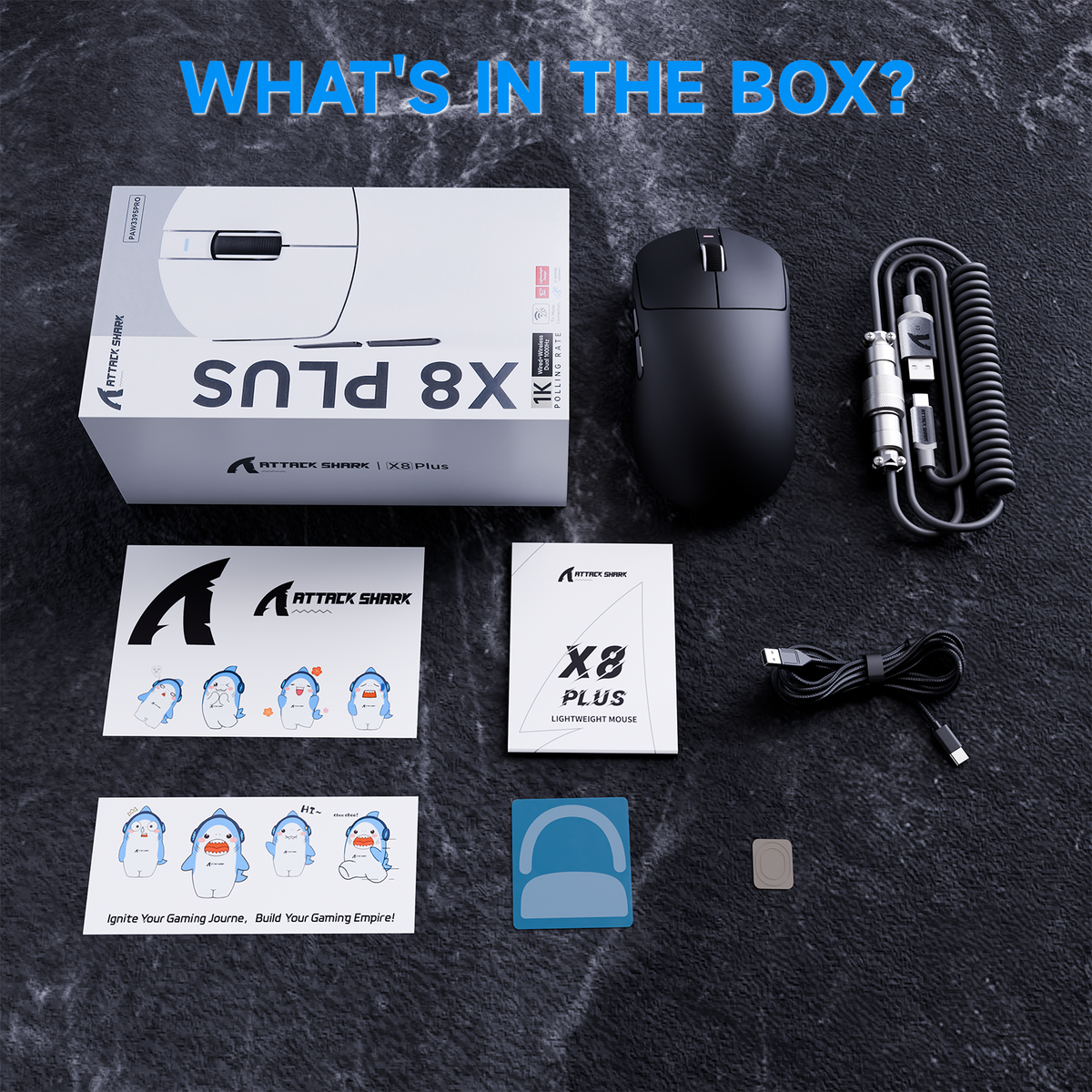 Ratón gaming inalámbrico triplомodo ATTACK SHARK X8 PLUS con cable C06 ULTRA