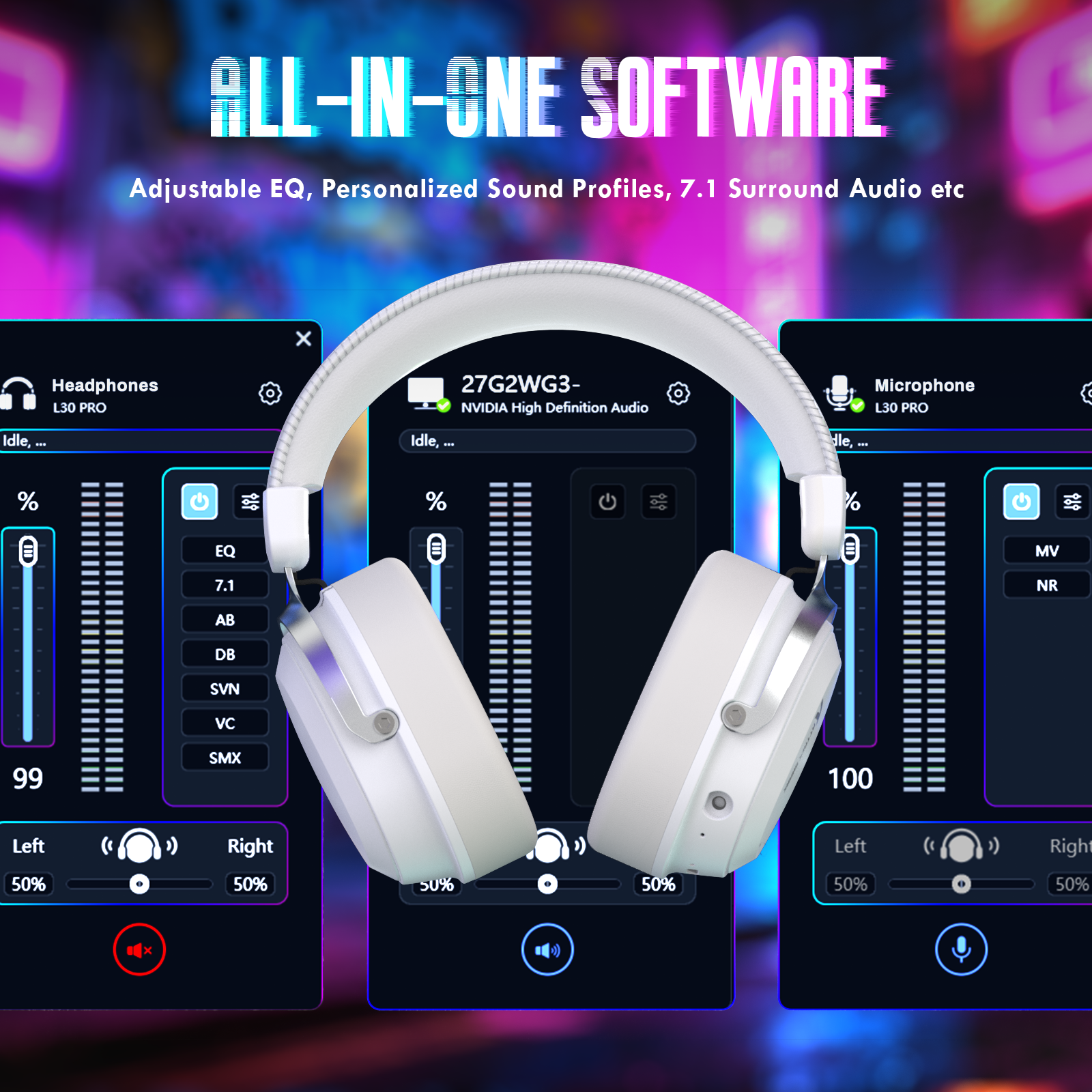 Auriculares gaming inalámbricos ATTACK SHARK L30PRO