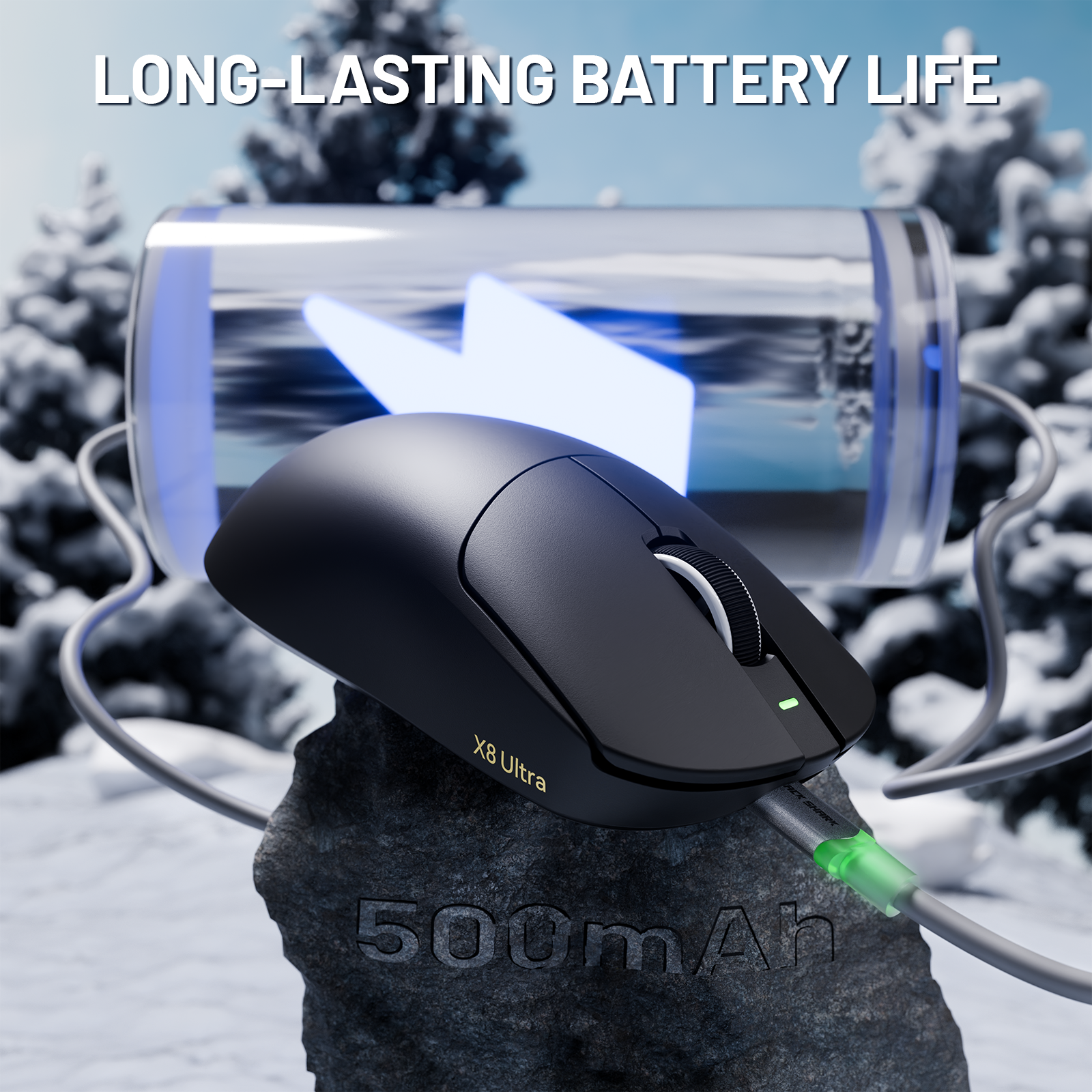 Ratón gaming inalámbrico ATTACK SHARK X8 Ultra 8KHz con cable C06 Ultra