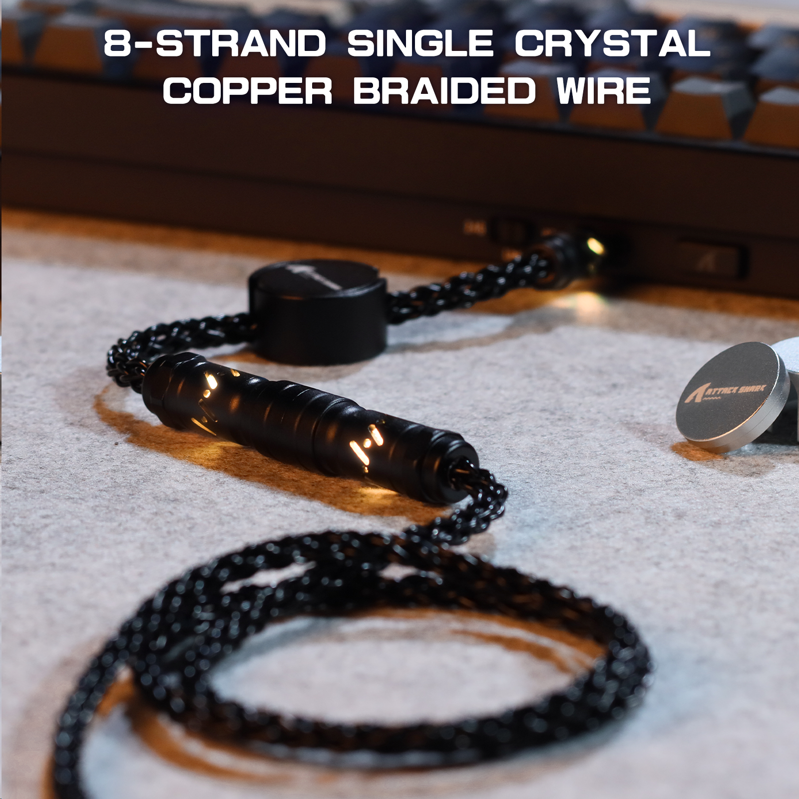 ATTACK SHARK C07 Cable Aviador Personalizado para Teclado Magnético 8KHz