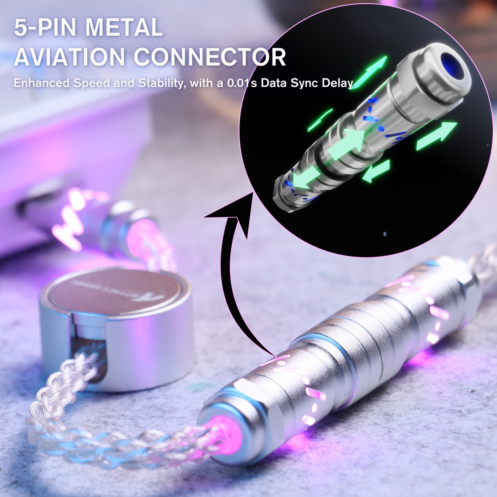 ATTACK SHARK C07 Cable Aviador Personalizado para Teclado Magnético 8KHz