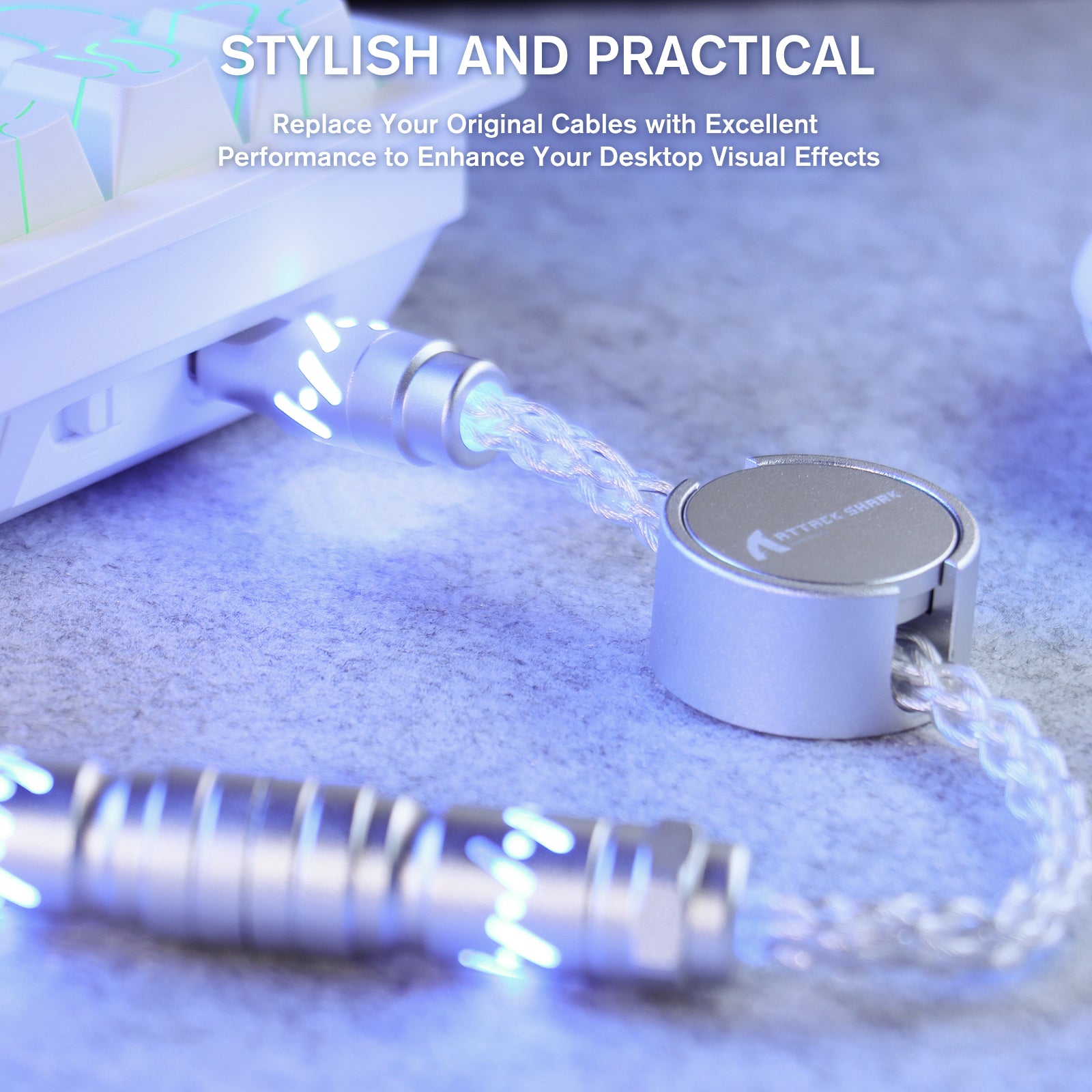 ATTACK SHARK C07 Cable Aviador Personalizado para Teclado Magnético 8KHz