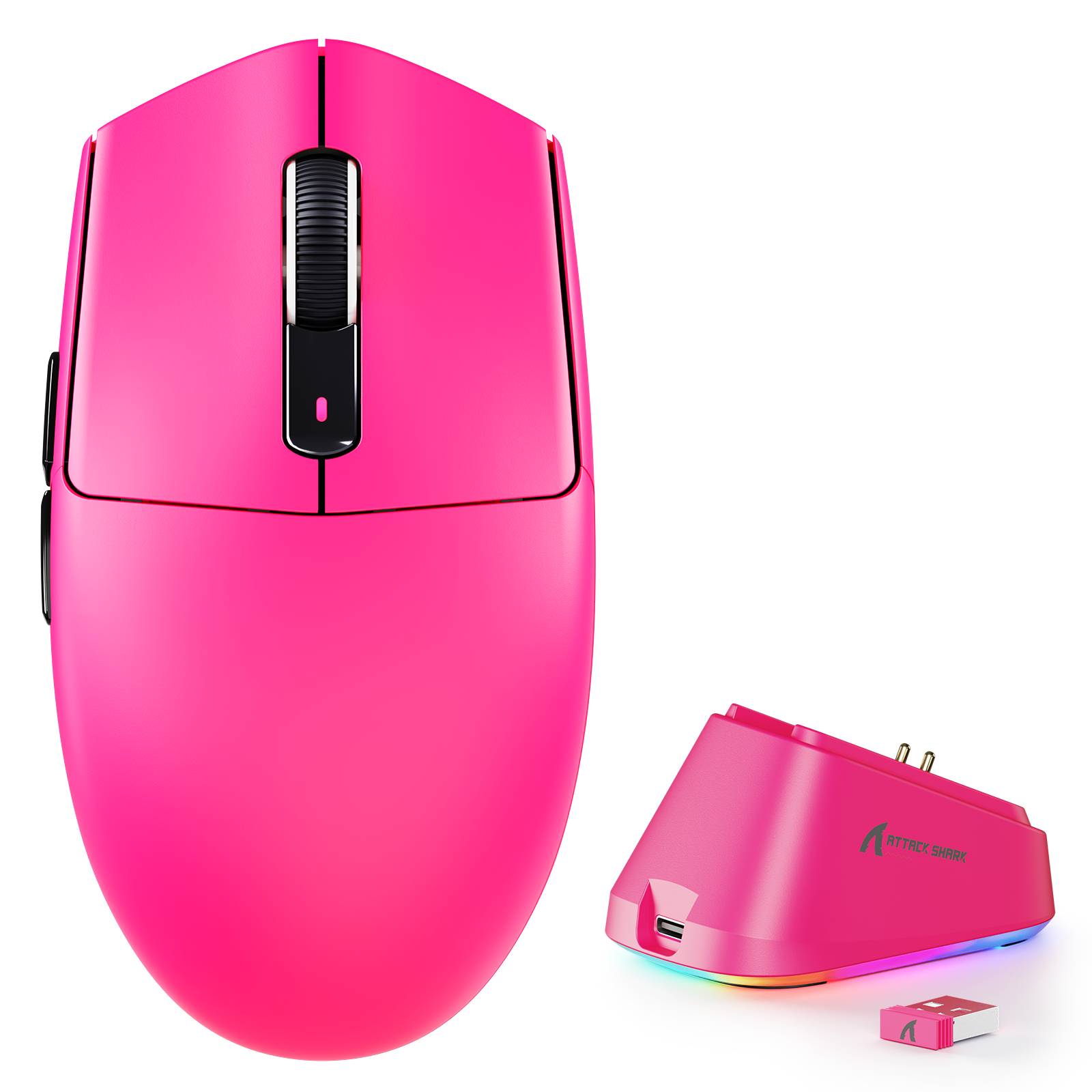 Ratón inalámbrico para juegos ATTACK SHARK G3 PRO de triple modo con base de carga 25000 DPI Ultra ligero