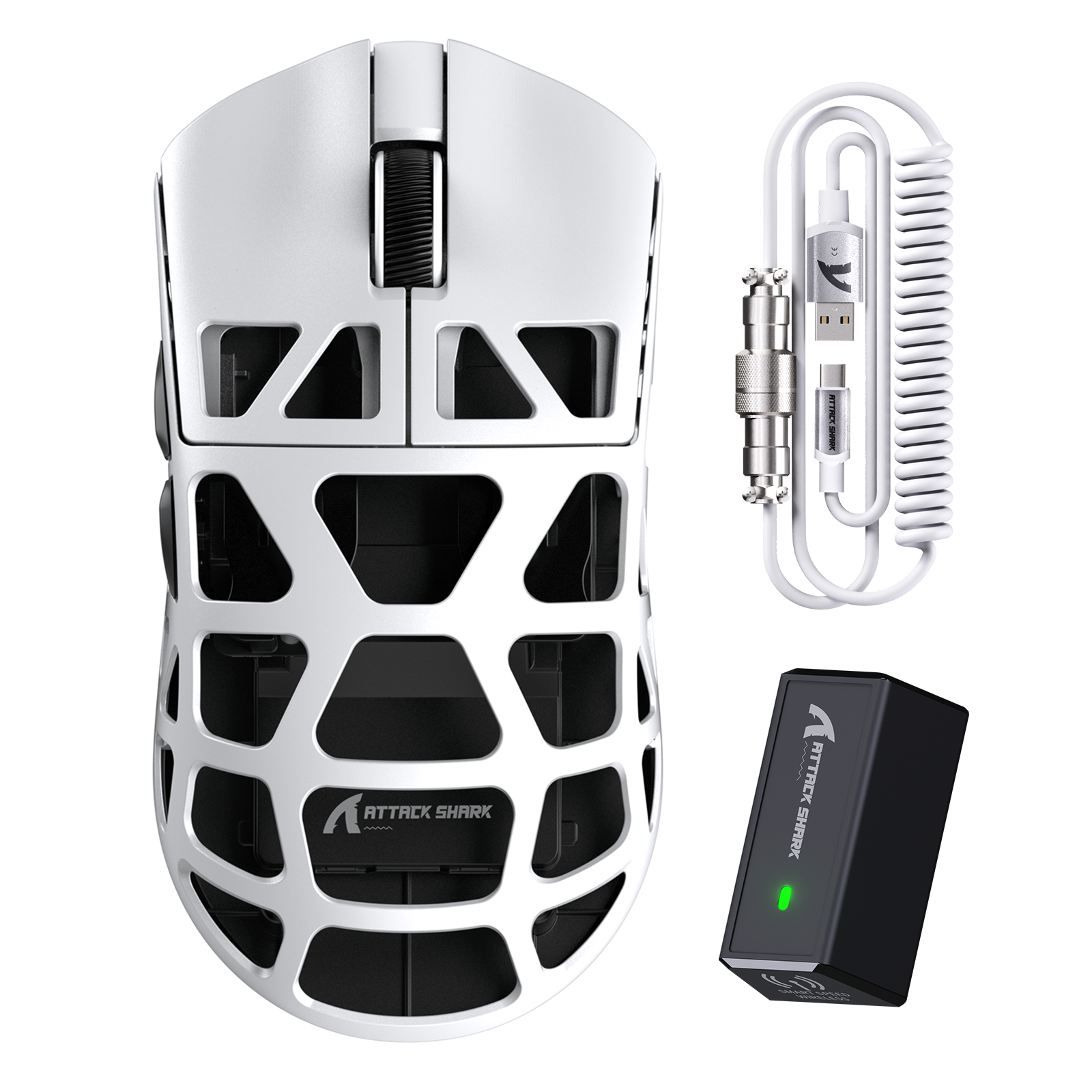 ATTACK SHARK R3 Ratón para Juegos de Aleación de Magnesio 8K con Cable Enrollado C06