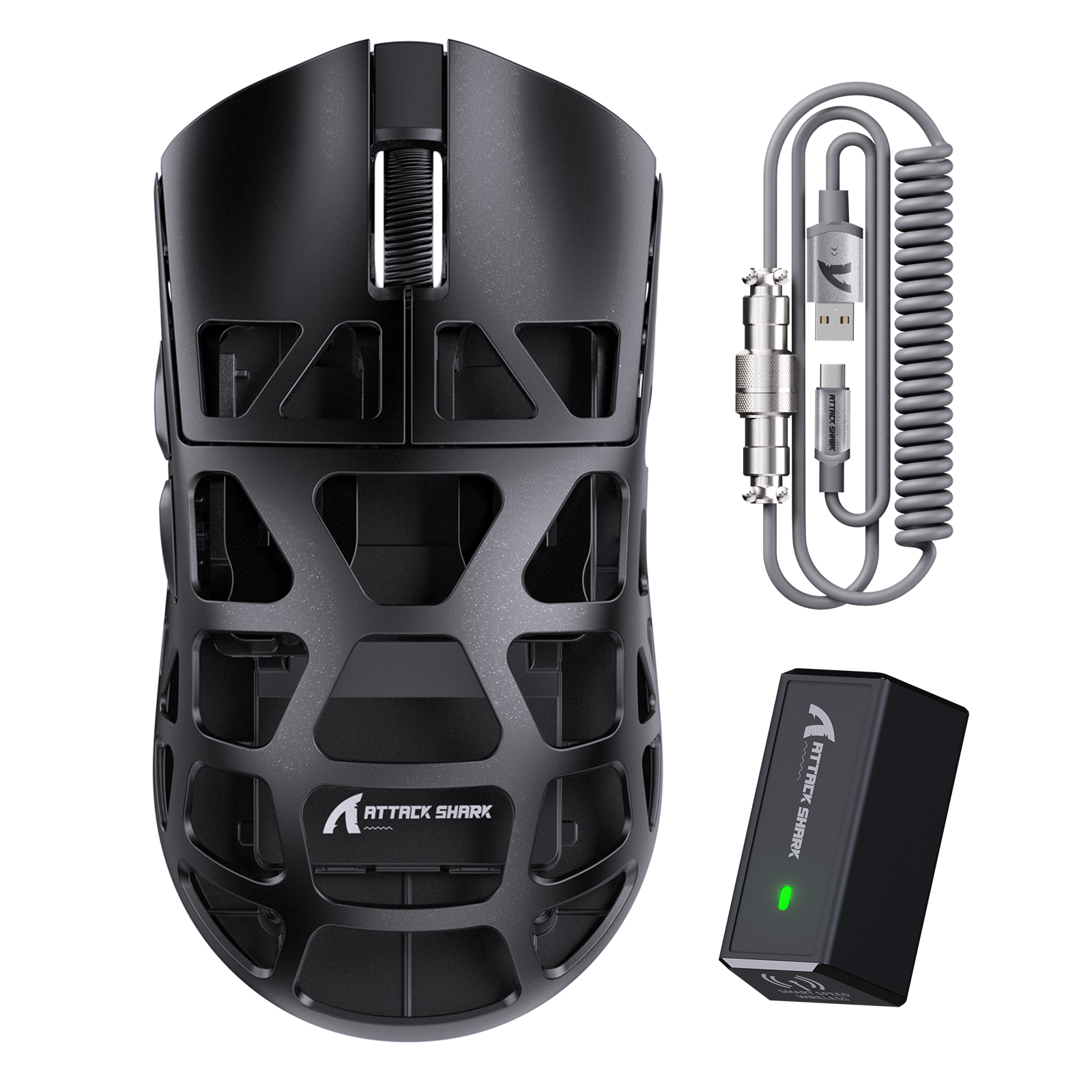 ATTACK SHARK R3 Ratón para Juegos de Aleación de Magnesio 8K con Cable Enrollado C06