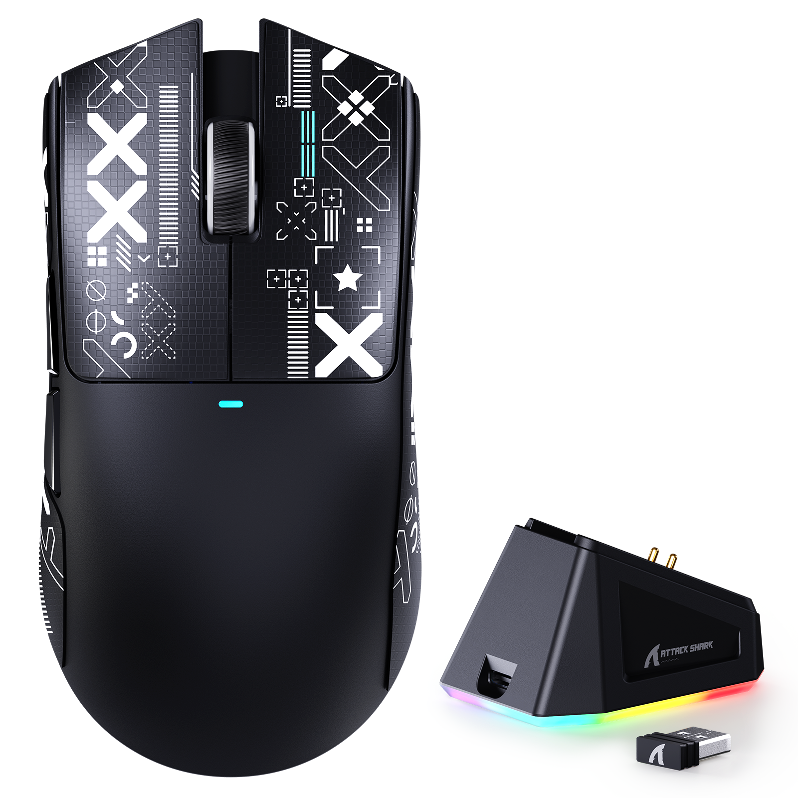 Ratón para juegos inalámbrico ATTACK SHARK X11 con base de carga
