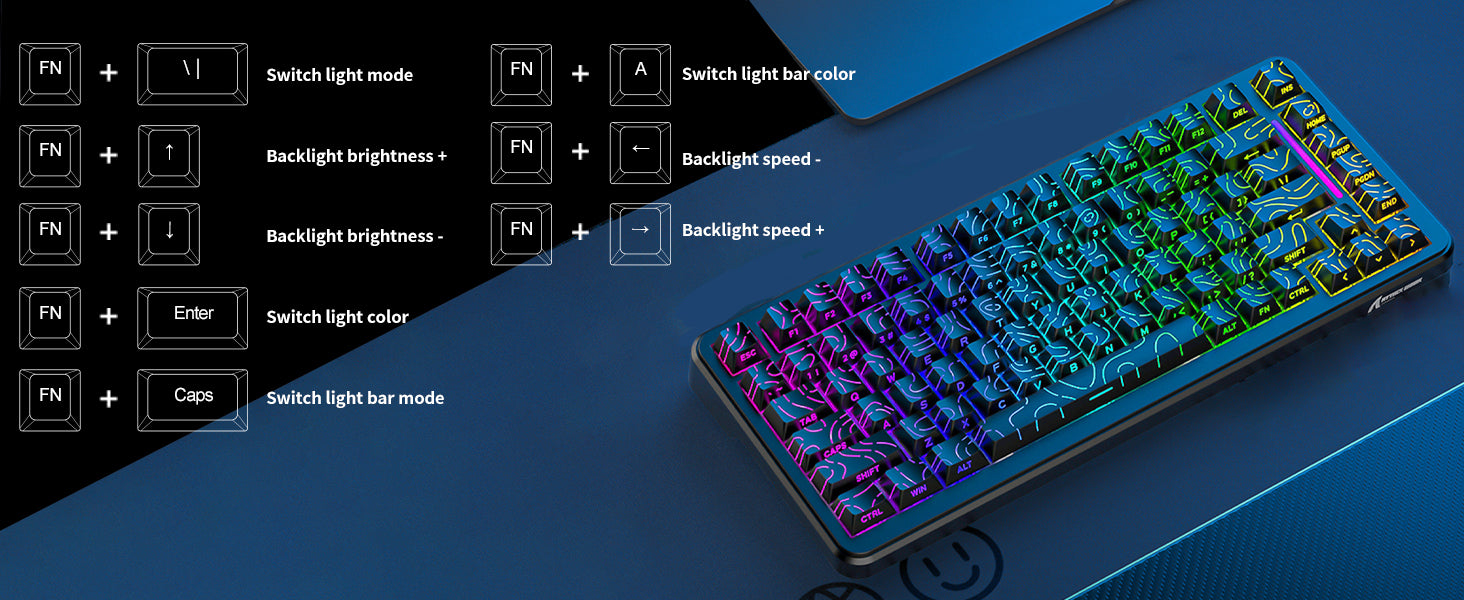 Teclado magnético ATTACK SHARK X82PRO HE con cable en espiral RGB C01Ultra