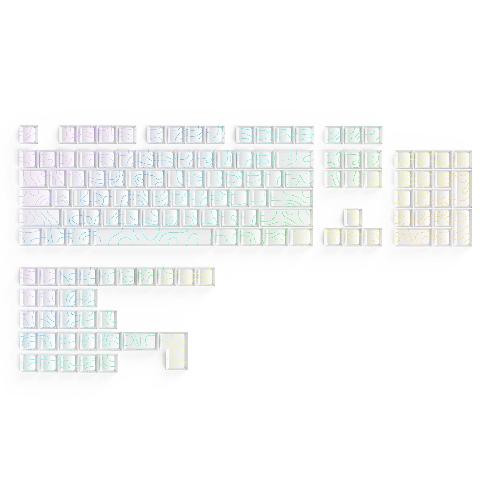 ATTACK SHARK SK06, 135 teclas, teclas con retroiluminación visible, ANSI/ISO