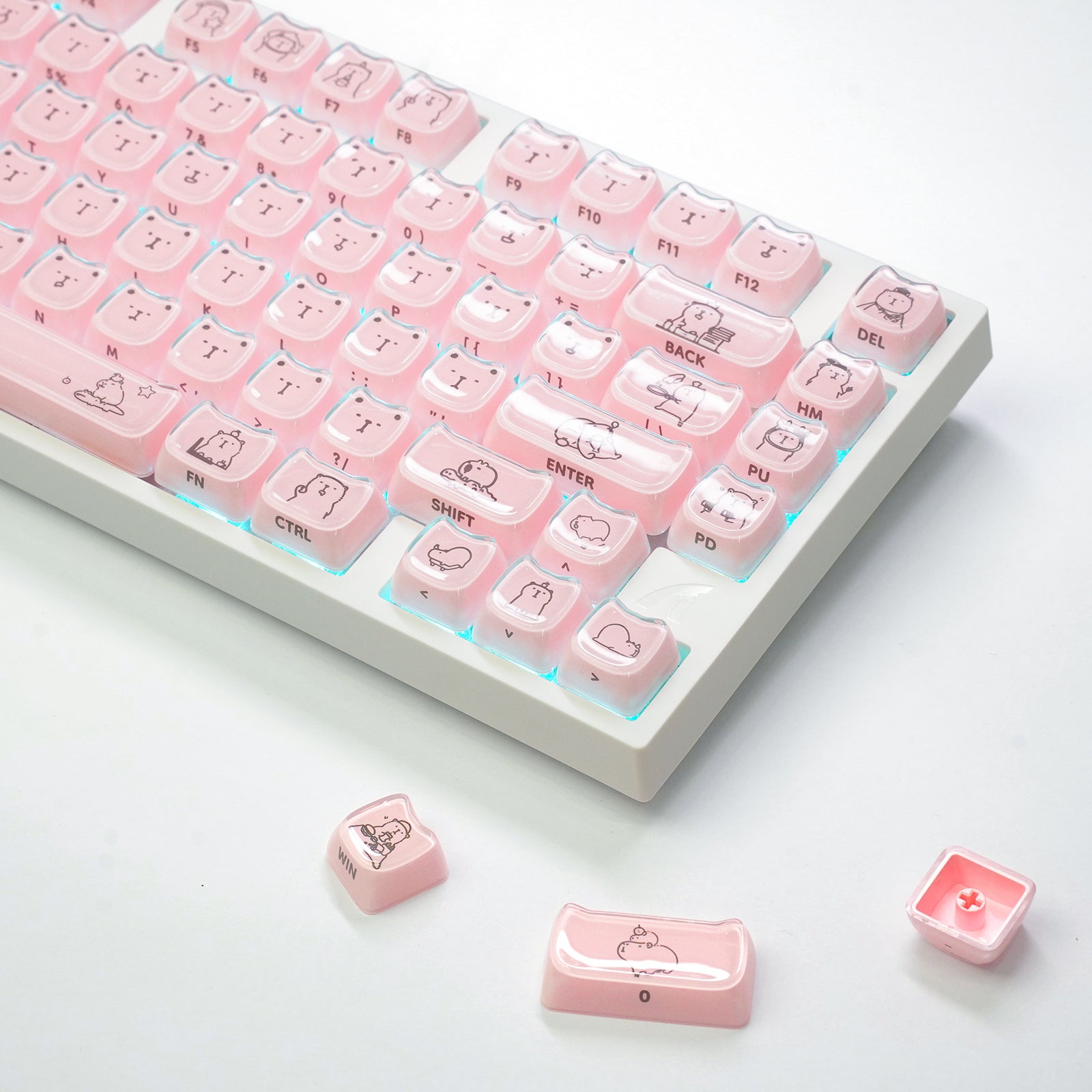 ATTACK SHARK SK05, 118/119 teclas, teclas PBT, MOA, ANSI