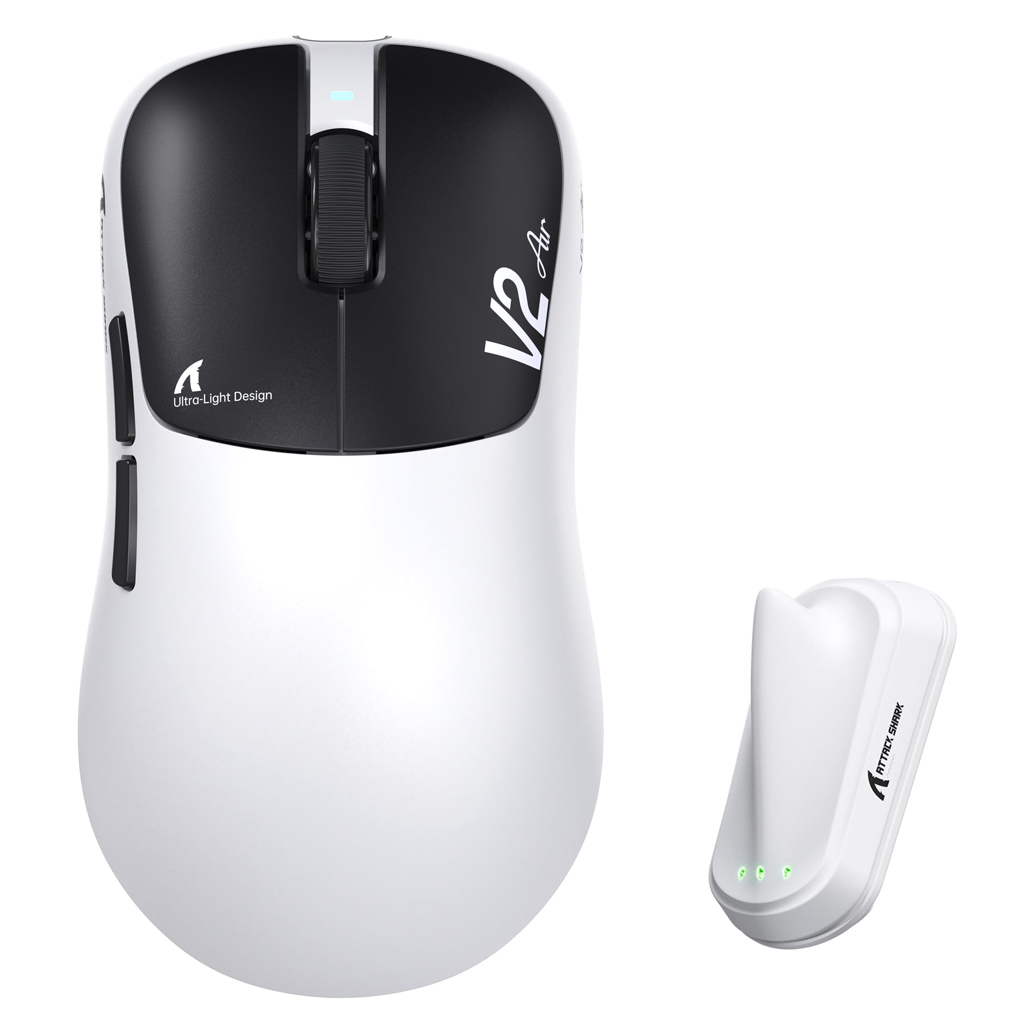 ATTACK SHARK V2 AIR PAW3955MAX Ratón inalámbrico ergonómico para gaming