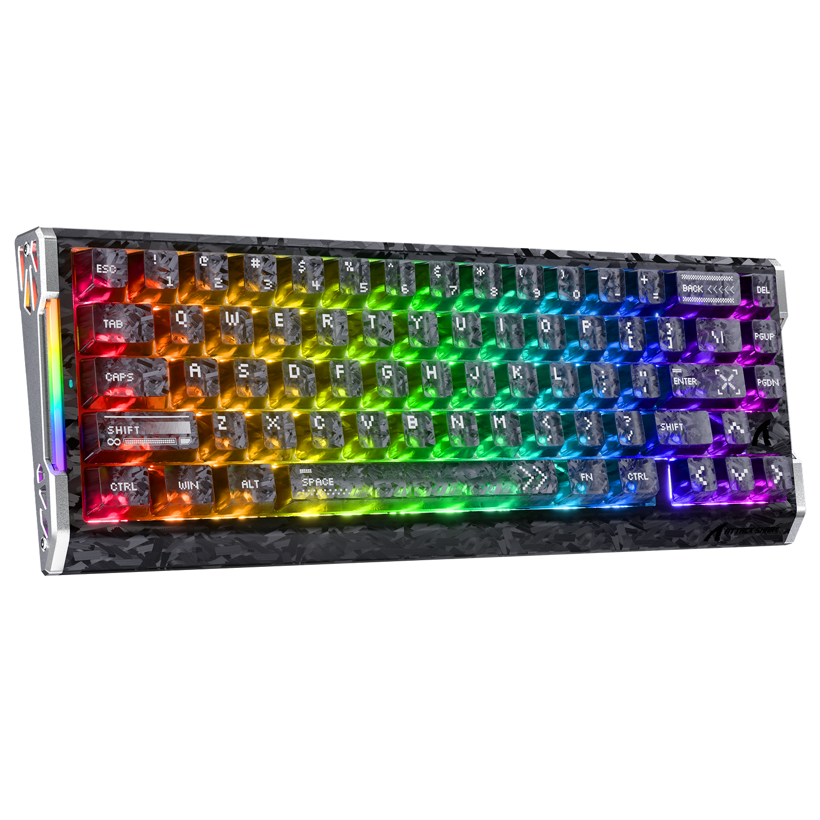 ATTACK SHARK R68 HE Teclado de fibra de carbono con gatillo rápido e interruptor magnético