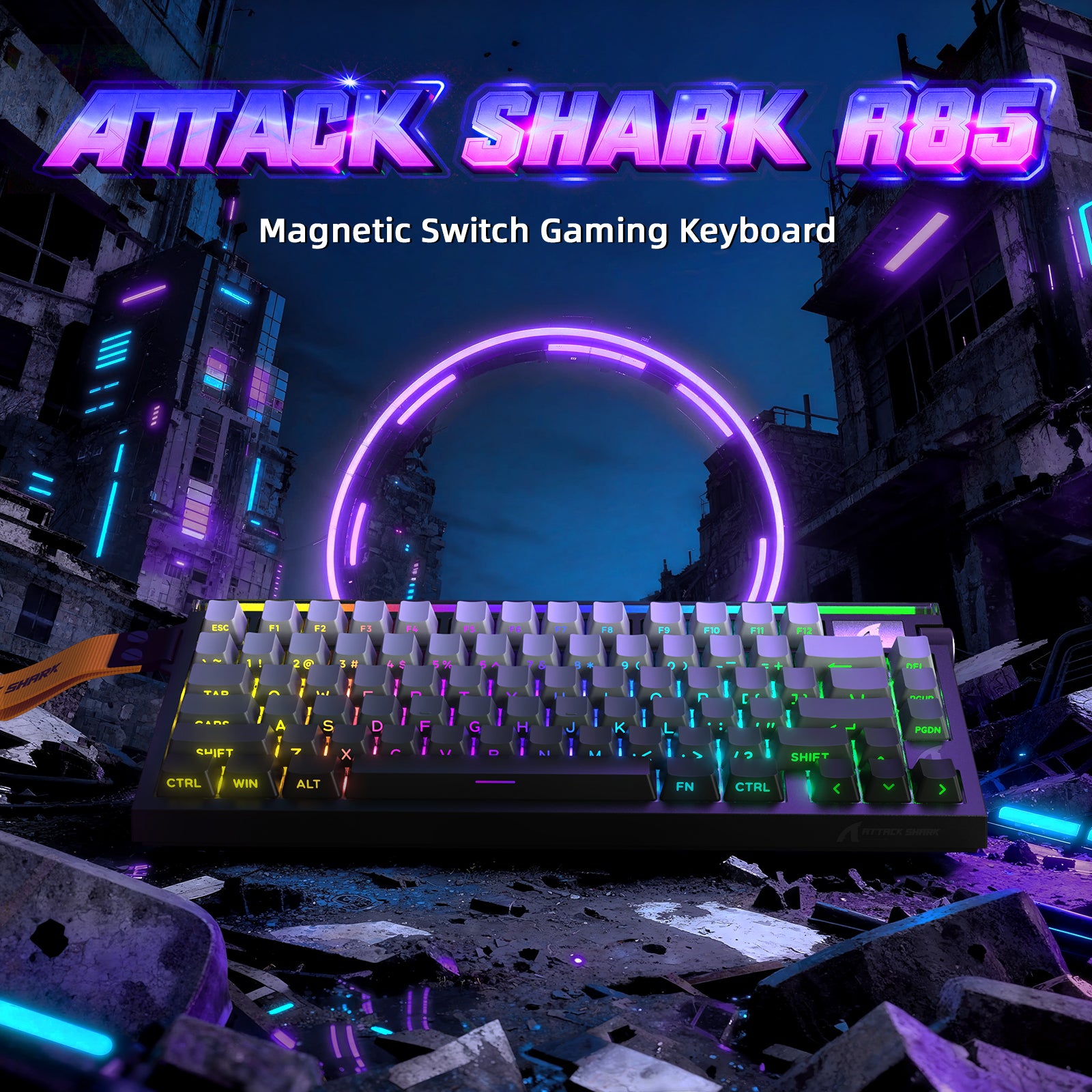 Teclado ATTACK SHARK R85 HE Rapid Trigger con cable LED C01ULTRA