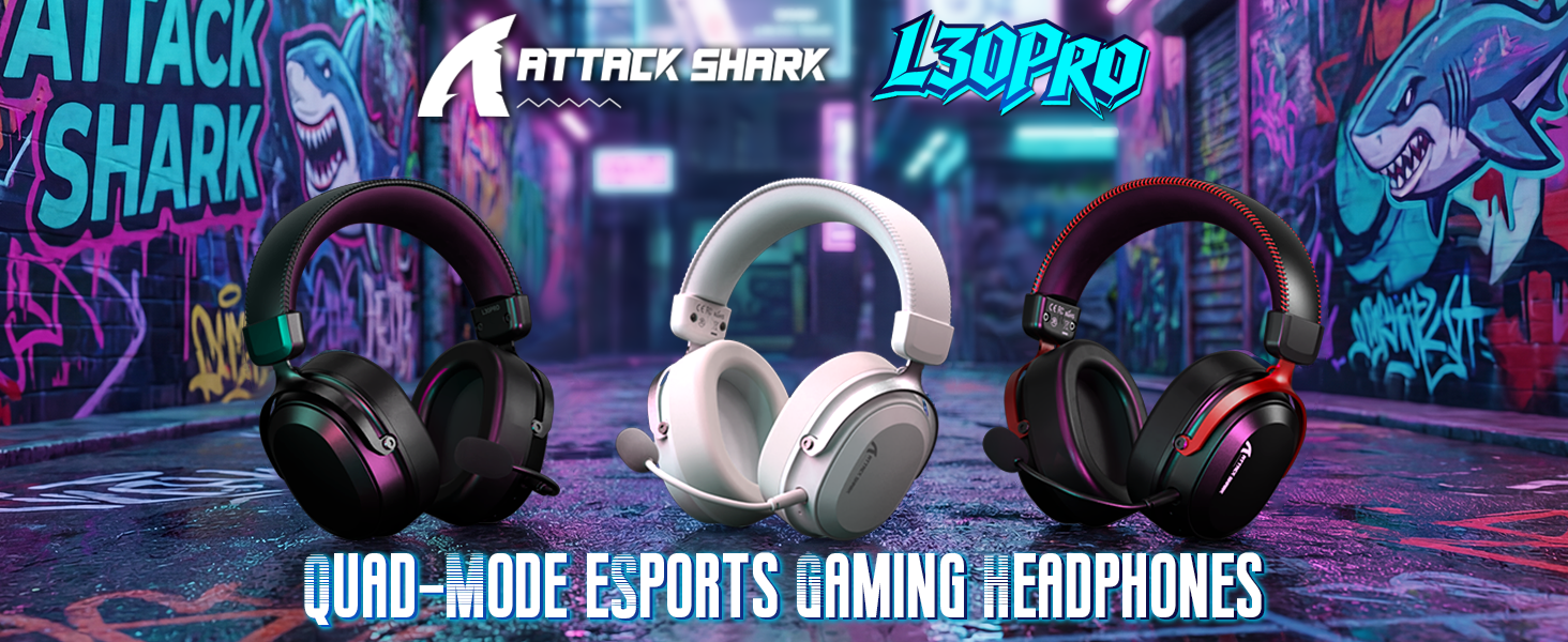 Auriculares gaming inalámbricos ATTACK SHARK L30PRO