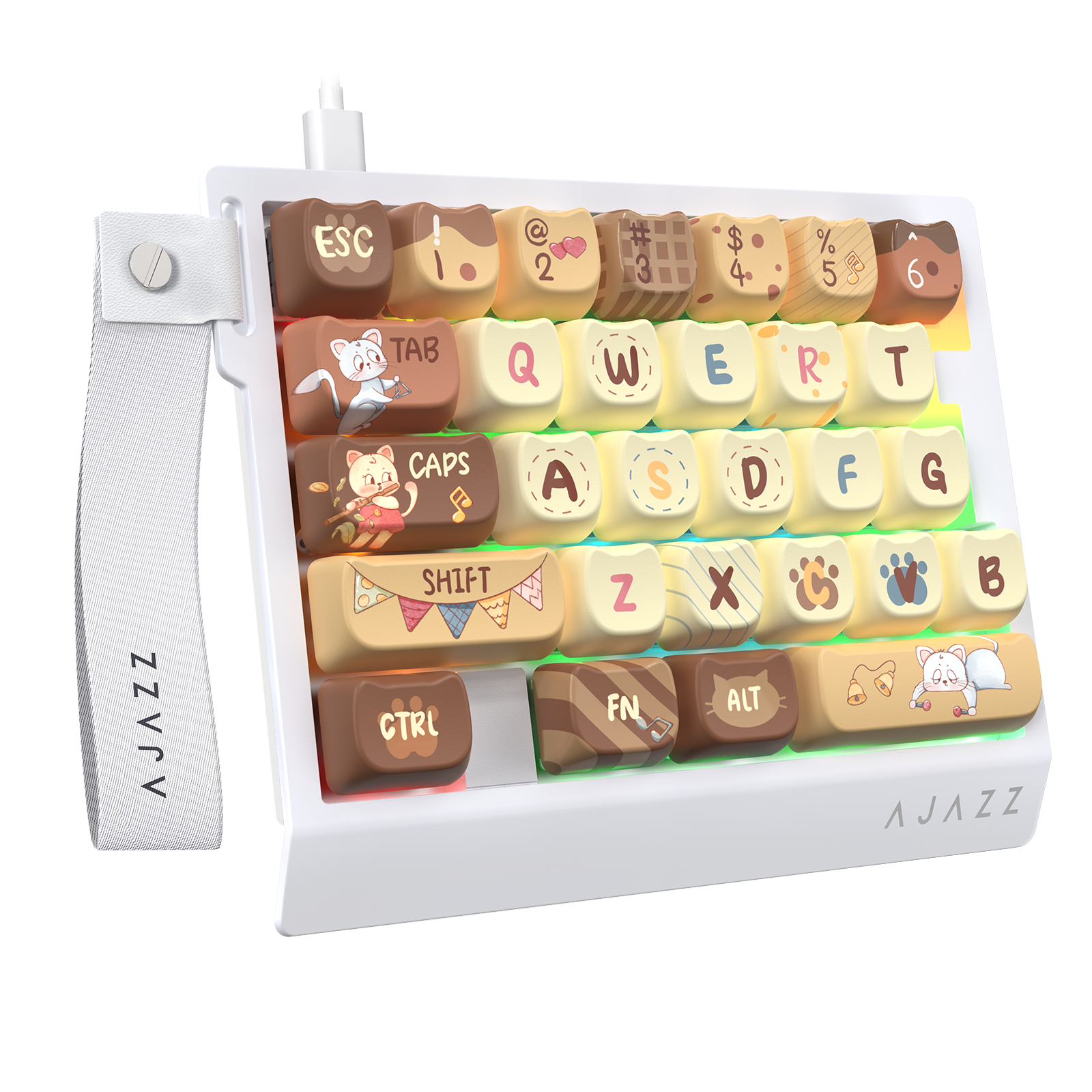 Teclado gaming con cable para una mano ATTACK SHARK X AJAZZ AK029