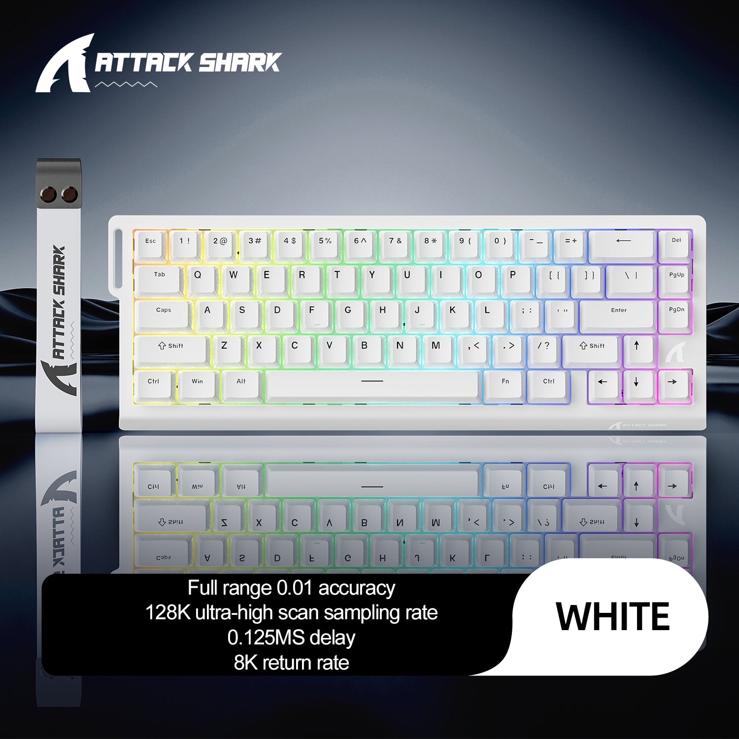 ATTACK SHARK X68 HE Teclado de Disparo Rápido con Interruptor Magnético con Cable Enrollado C01PRO