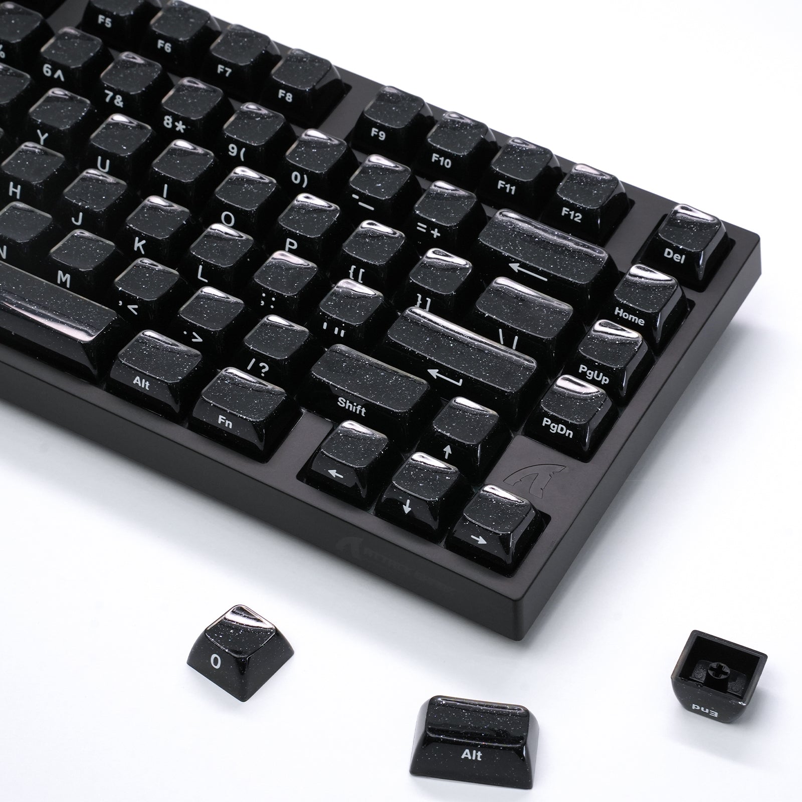 ATTACK SHARK SK03, 136 teclas con teclas de cristal, perfil ASA, ANSI/ISO