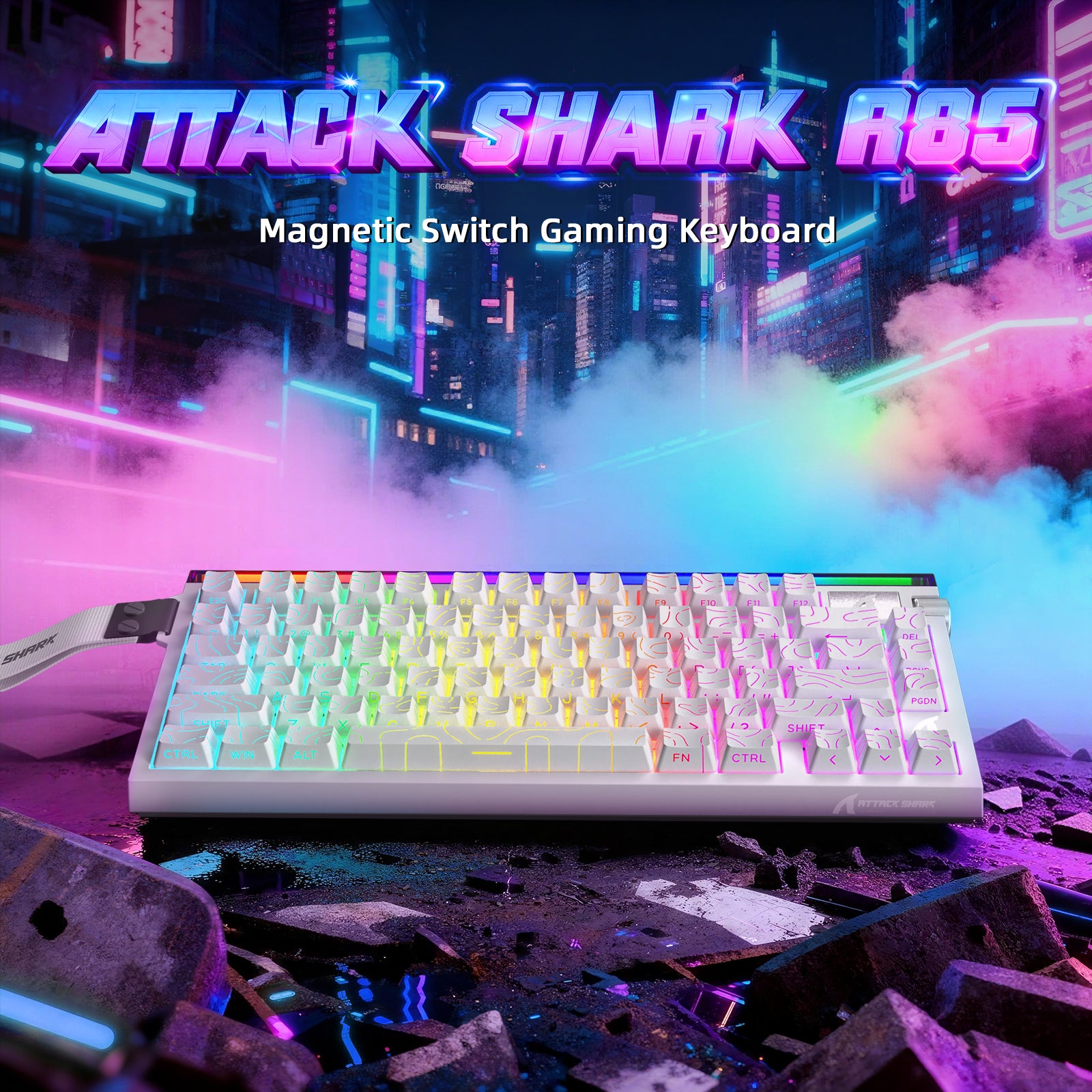 Teclado ATTACK SHARK R85 HE Rapid Trigger con cable LED C01ULTRA