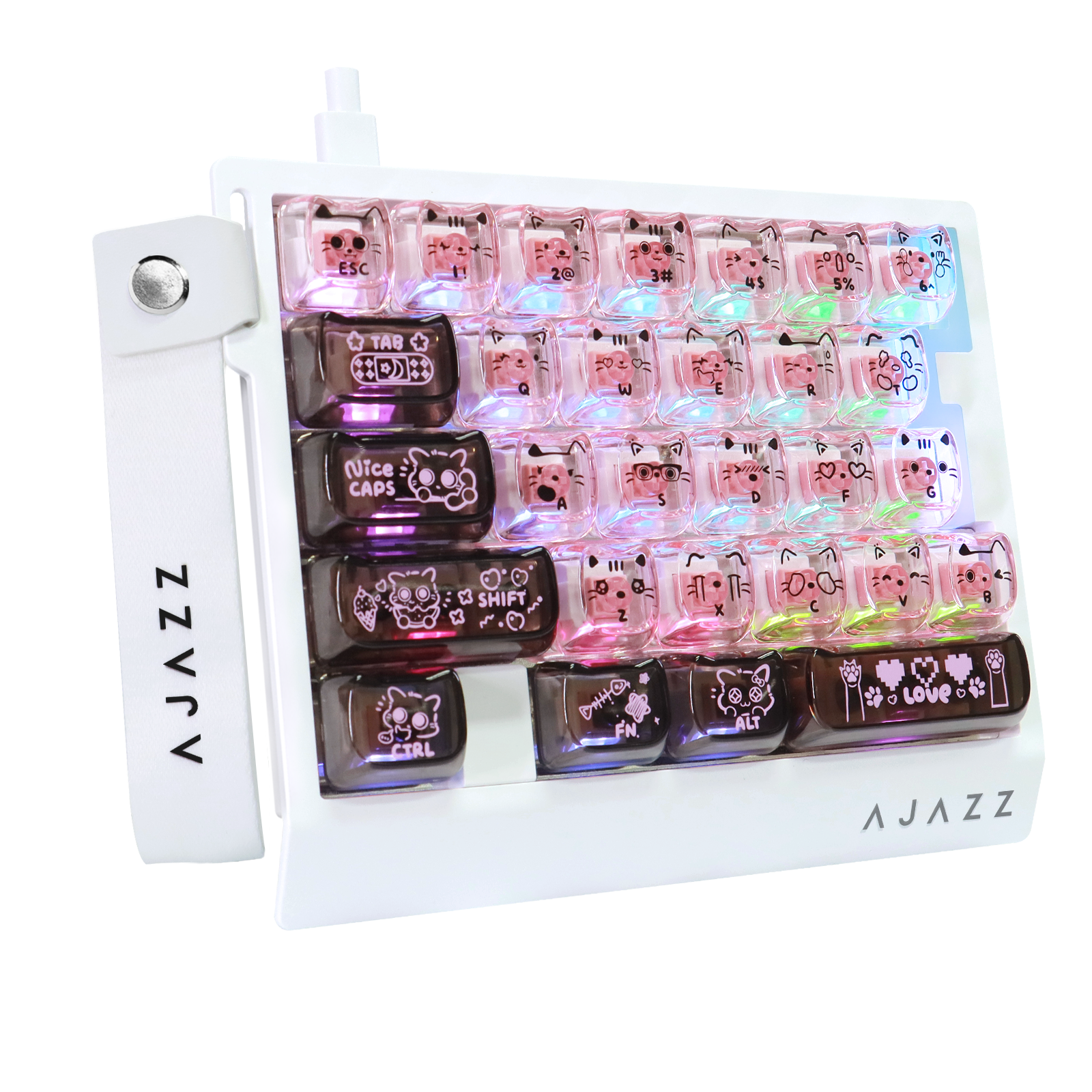 Teclado gaming con cable para una mano ATTACK SHARK X AJAZZ AK029