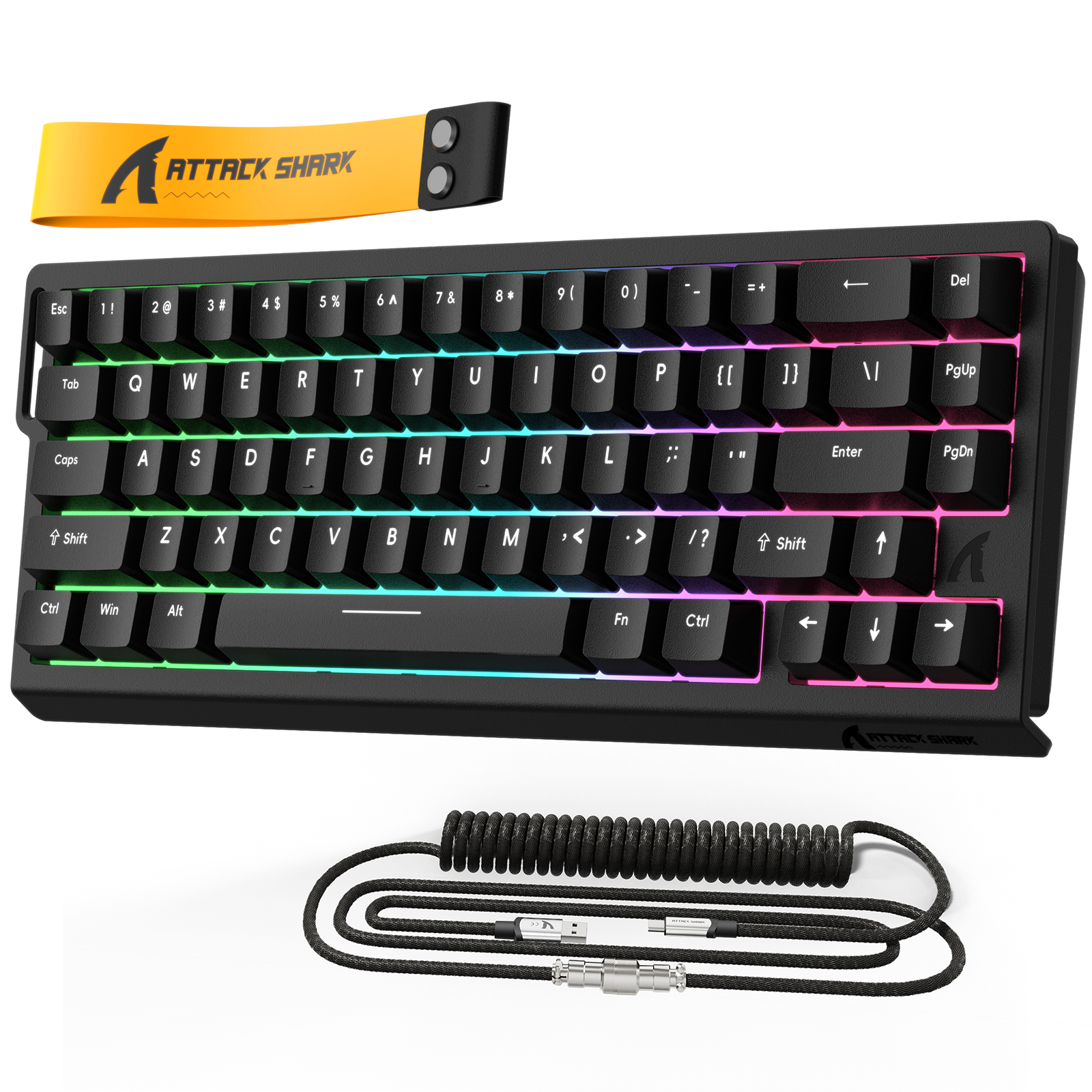 ATTACK SHARK X68 HE Teclado Rapid Trigger con Interruptor Magnético y Cable Enrollado C01PRO
