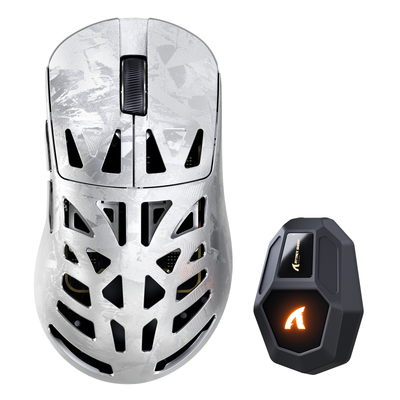 Ratón gaming inalámbrico ATTACK SHARK RS6 ULTRA de fibra de carbono con PAW3955MAX
