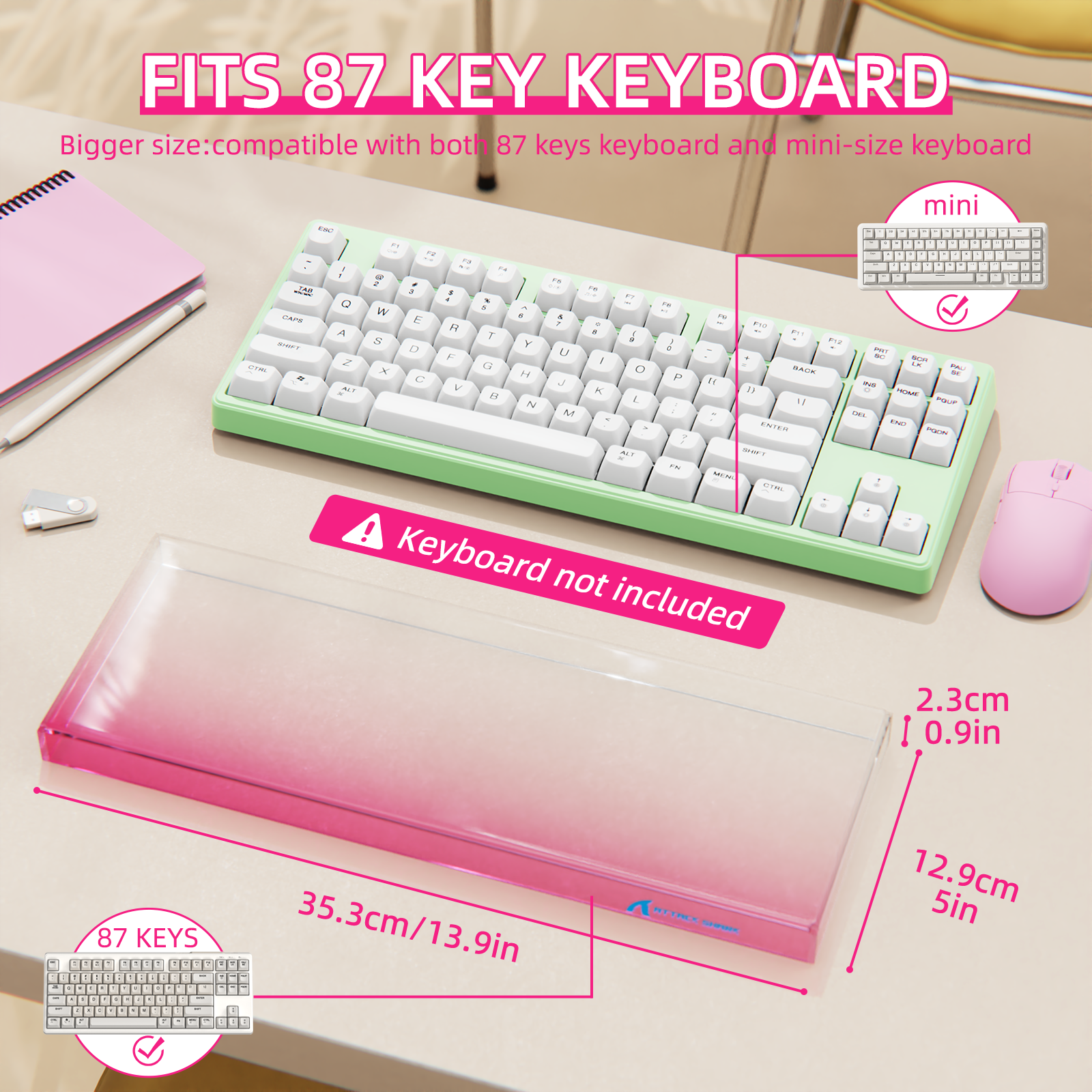 Cubierta antipolvo para teclado ATTACK SHARK de 87 teclas