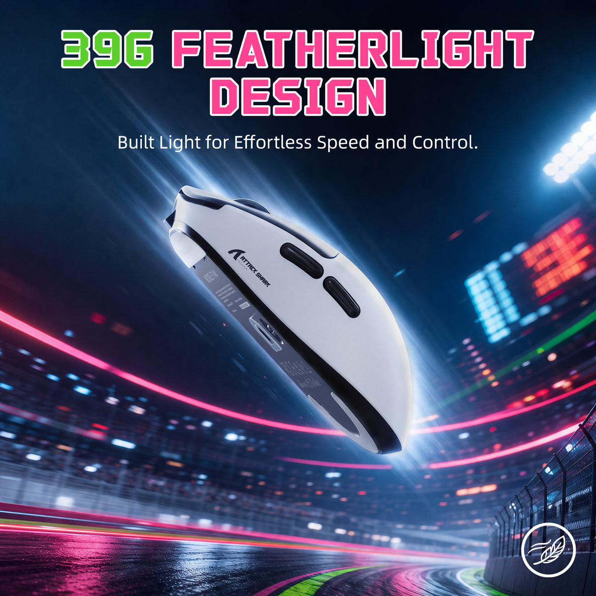 ATTACK SHARK F1 AIR 39g Wireless PAW3955MAX Ratón gaming con cable C06 Ultra
