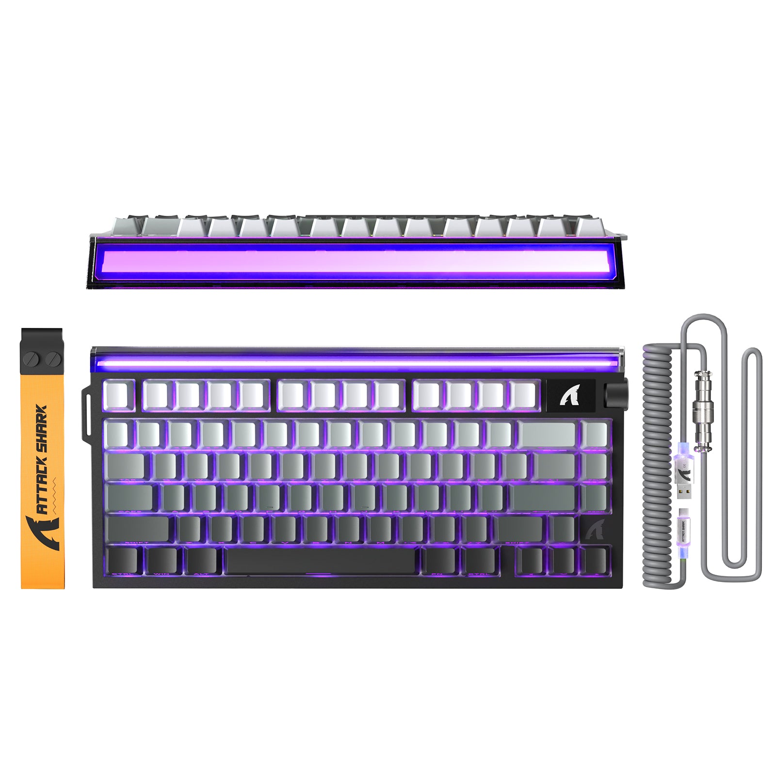 Teclado de disparo rápido ATTACK SHARK R85 HE con cable LED C01ULTRA