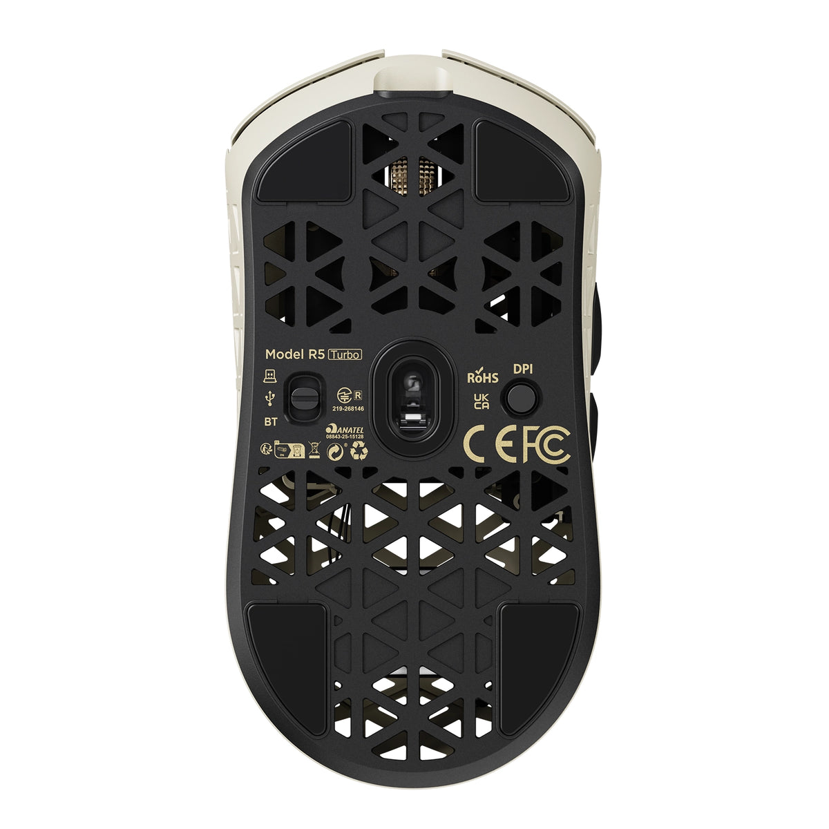 Mouse inalámbrico para gaming ATTACK SHARK R5 TURBO de fibra de carbono con 8K