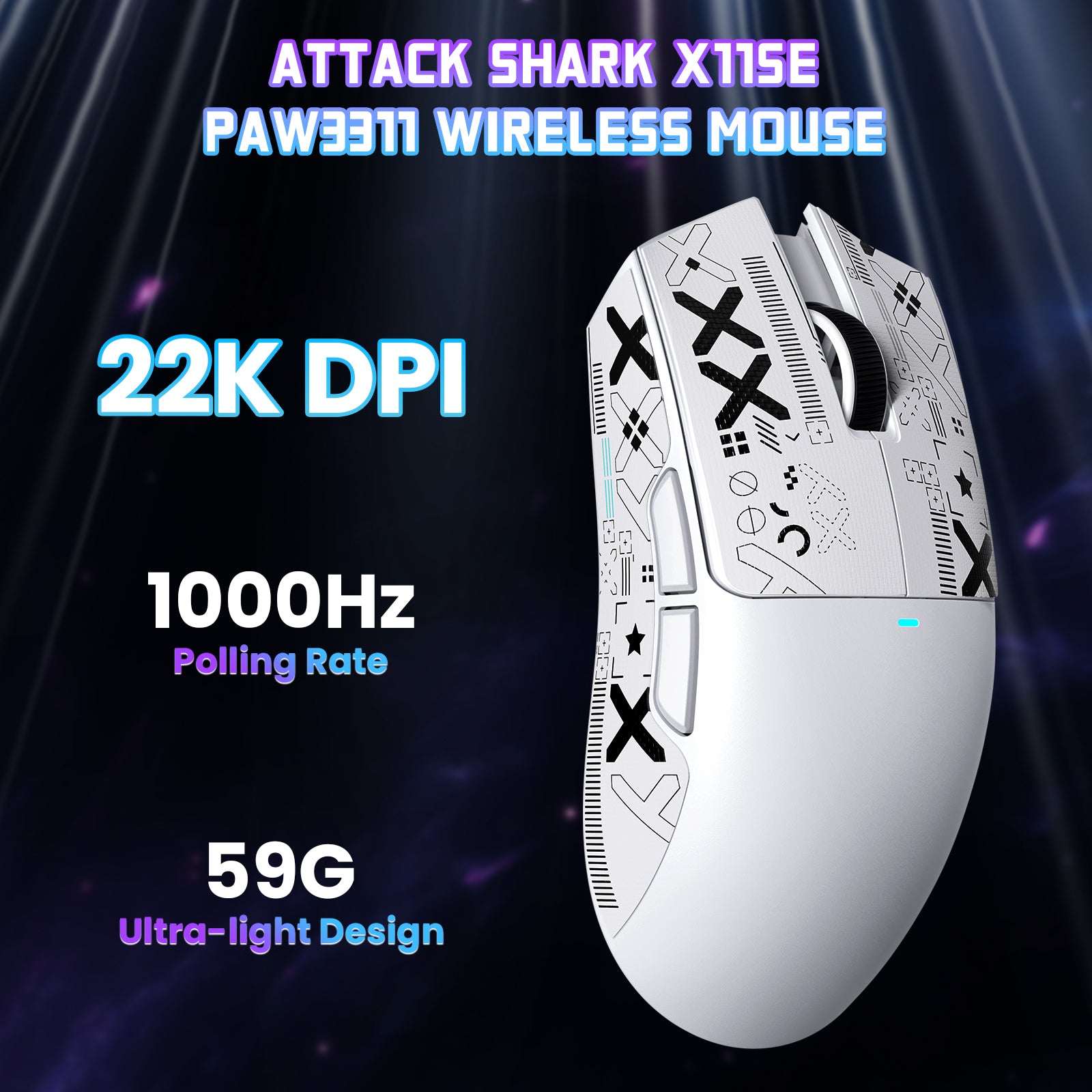 Ratón para juegos inalámbrico ATTACK SHARK X11SE