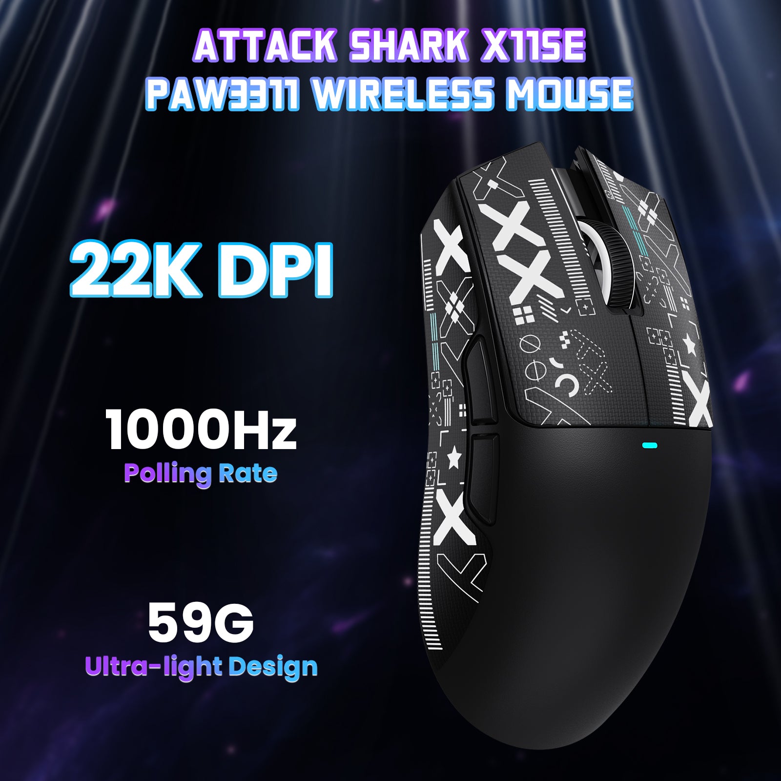 Ratón para juegos inalámbrico ATTACK SHARK X11SE