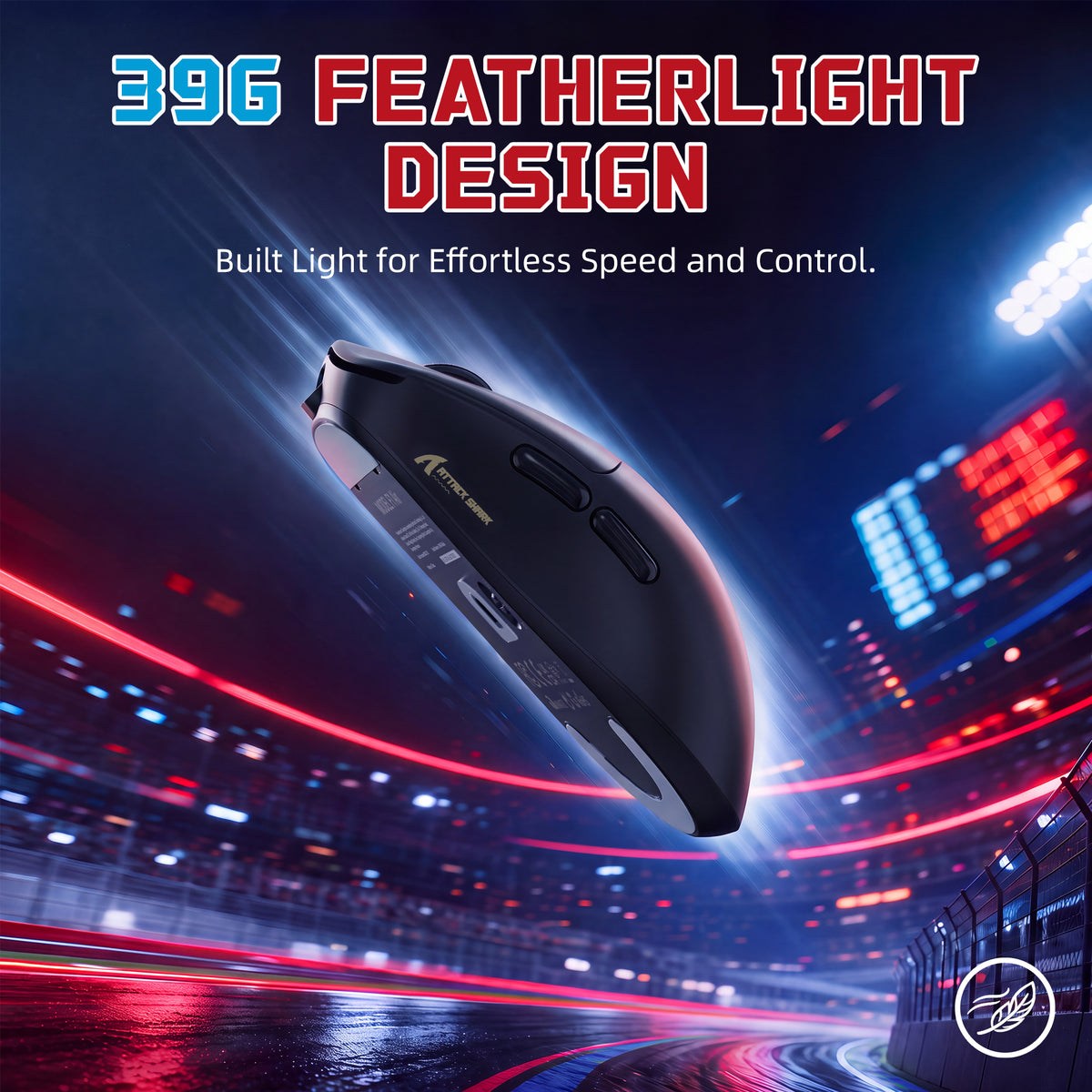 ATTACK SHARK F1 AIR 39g Wireless PAW3955MAX Ratón gaming con cable C06 Ultra