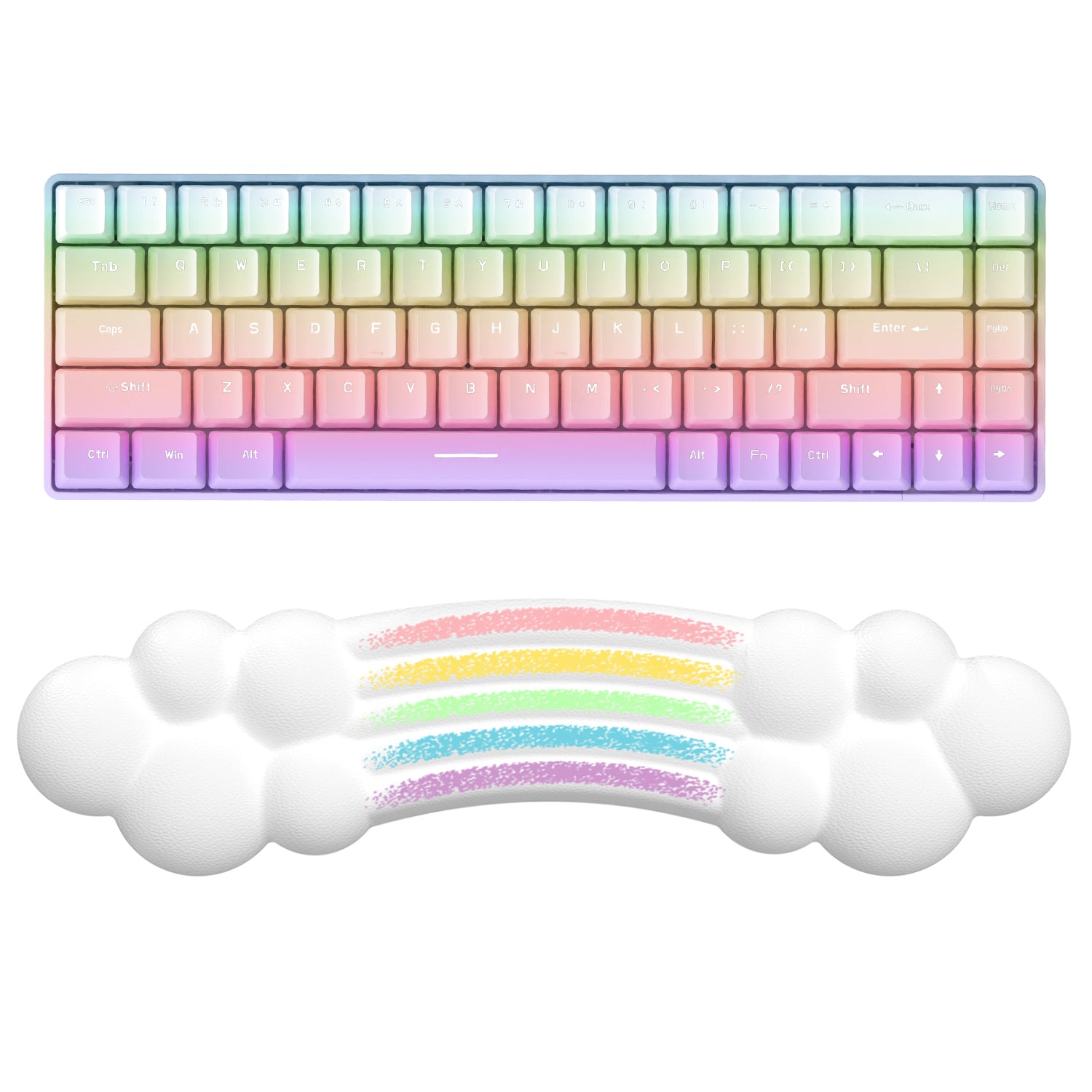 Reposamuñecas con teclado Rainbow Cloud de ATTACK SHARK X MAMBASNAKE