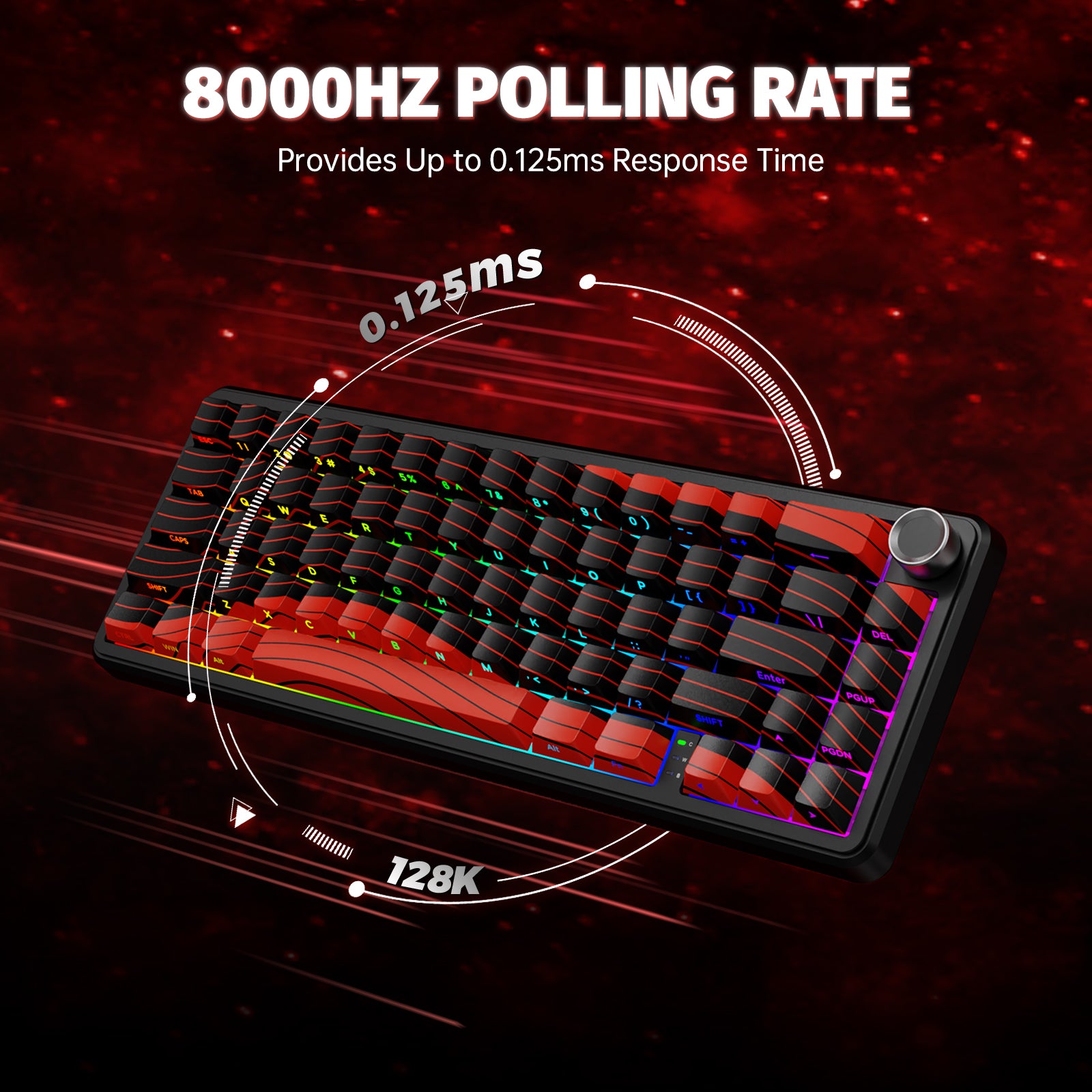 ATTACK SHARK X65PRO HE Teclado Inalámbrico de Disparo Rápido con Interruptor Magnético