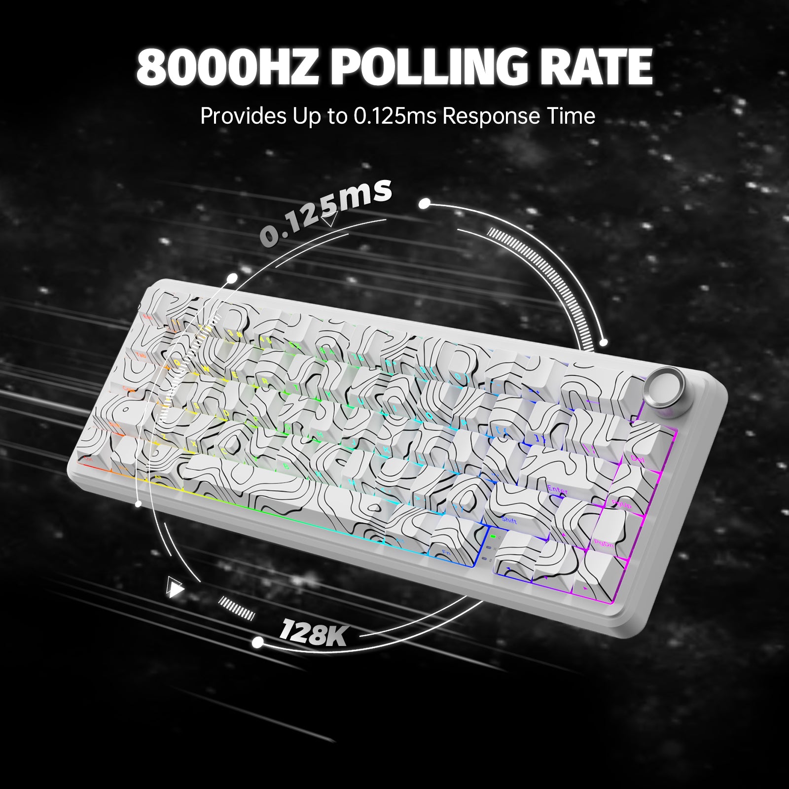 ATTACK SHARK X65PRO HE Teclado Inalámbrico de Disparo Rápido con Interruptor Magnético